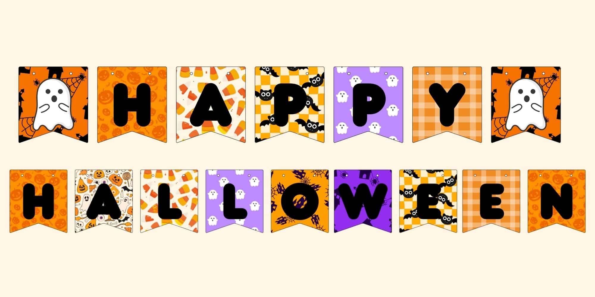 Free Printable Halloween Banner Sign PDF
