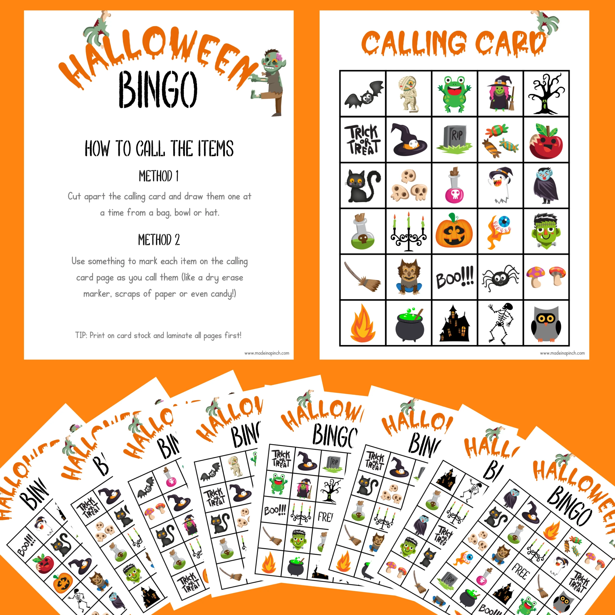 Free Printable Halloween Bingo Cards For Kids Made In A Pinch