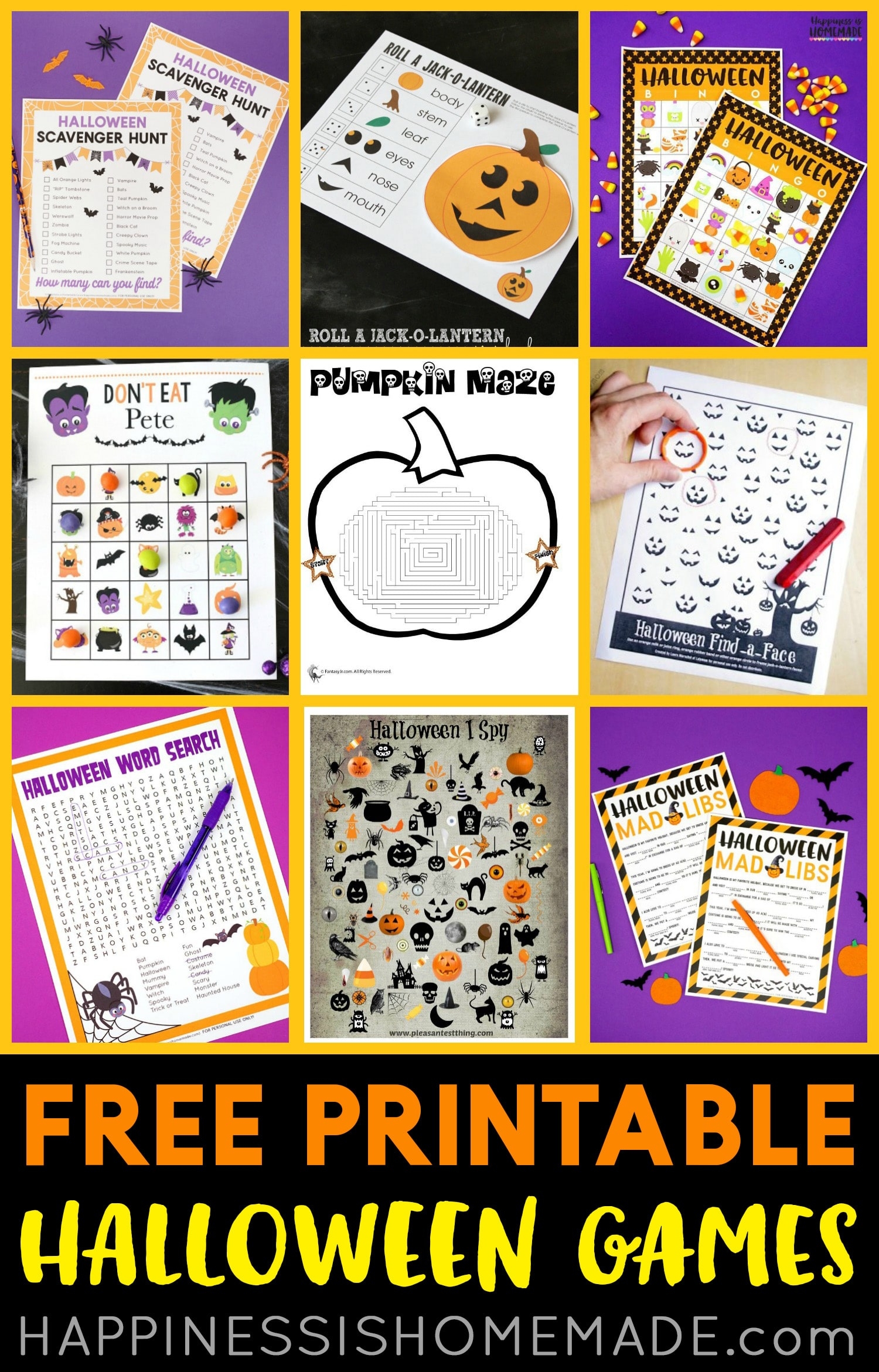 Free Printable Halloween Games Happiness Is Homemade