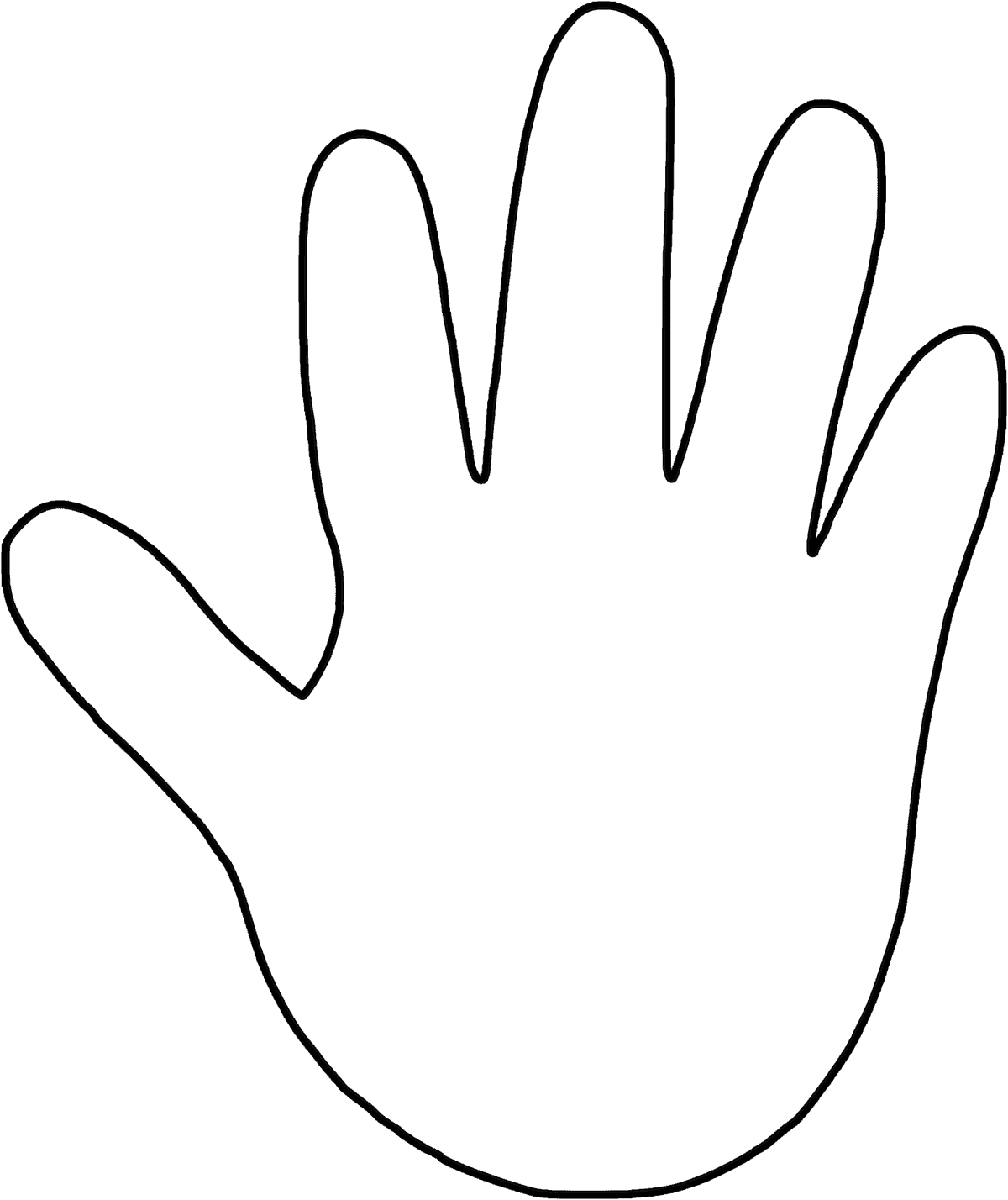 Free Printable Hand Template DailyPrintables Worksheets Library