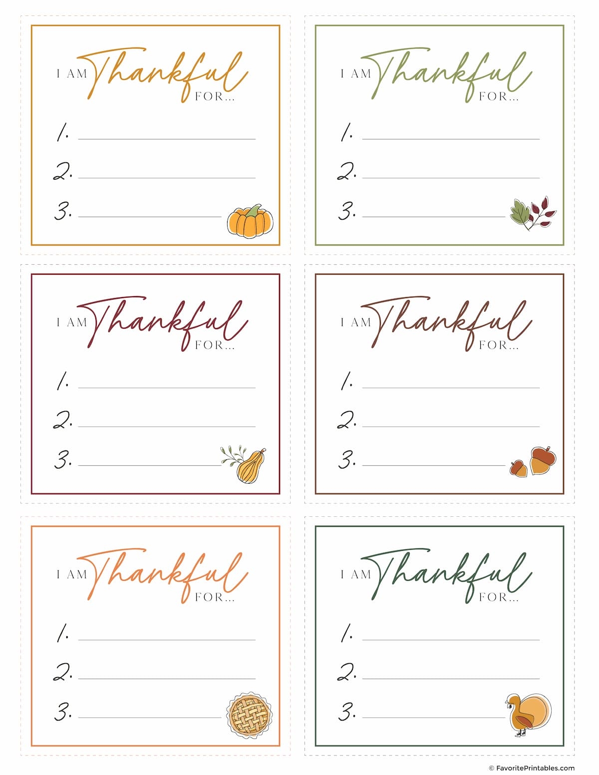 FREE Printable I Am Thankful For Cards Favorite Printables FREE Printable I Am Thankful For Cards Favorite Printables