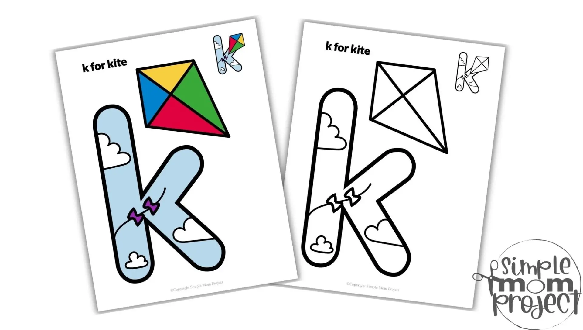 Free Printable Lowercase K Kite Craft For Kids Teachers Simple Mom Project