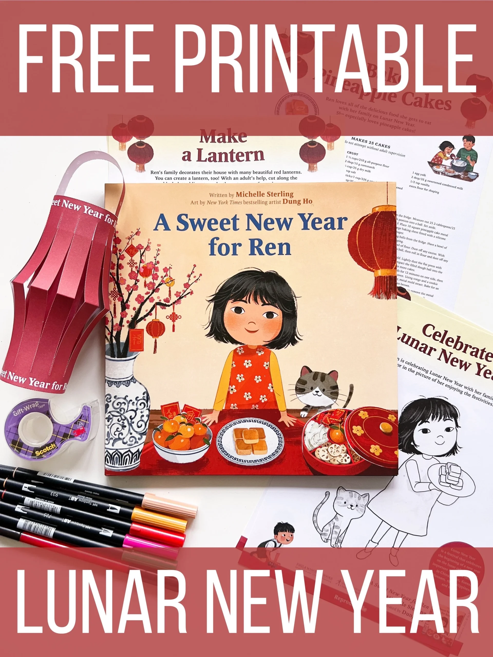 Free Printable Lunar New Year Activity And Craft Avery Augustine
