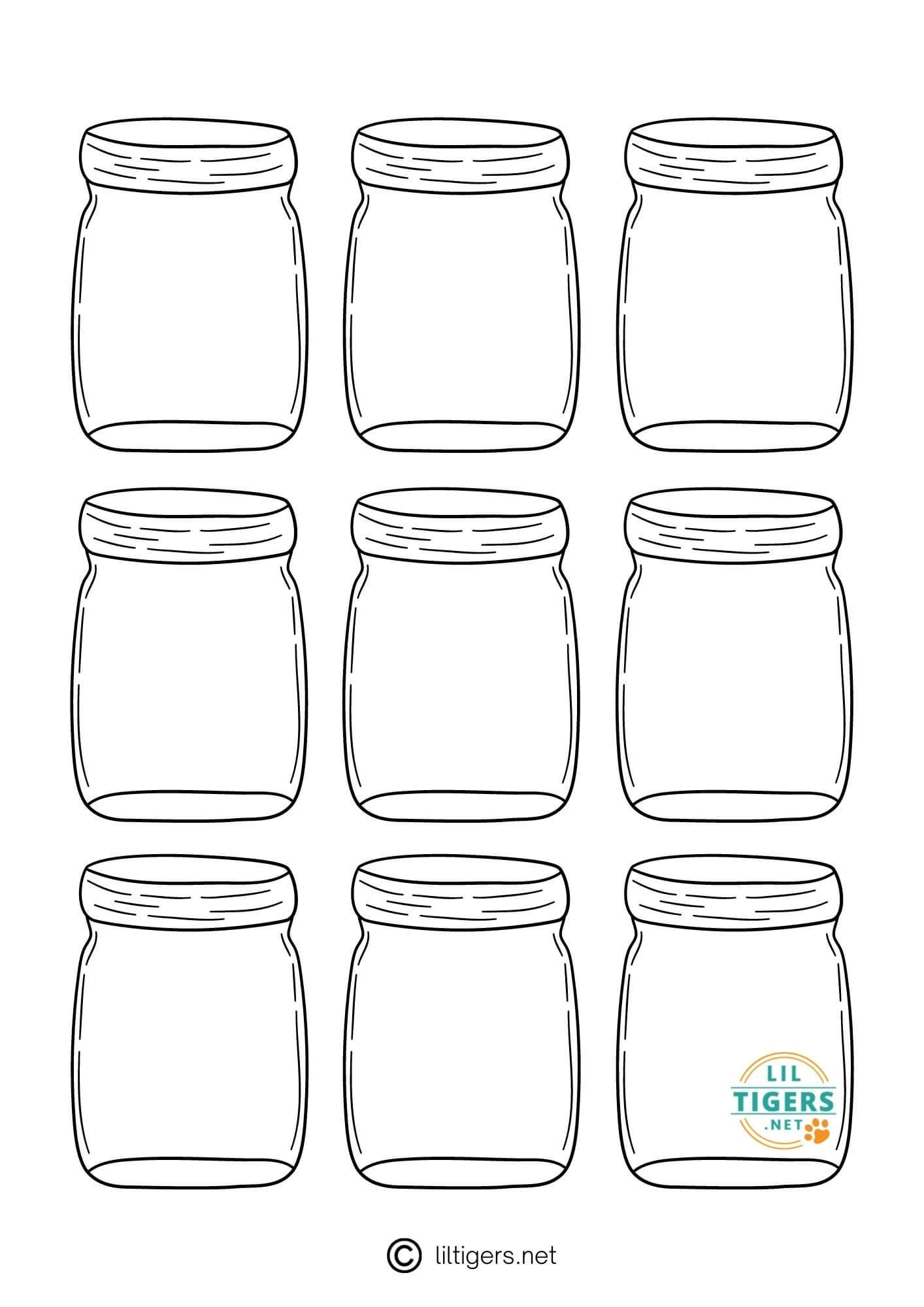 Free Printable Mason Jar Templates Lil Tigers Lil Tigers Mason Worksheets Library