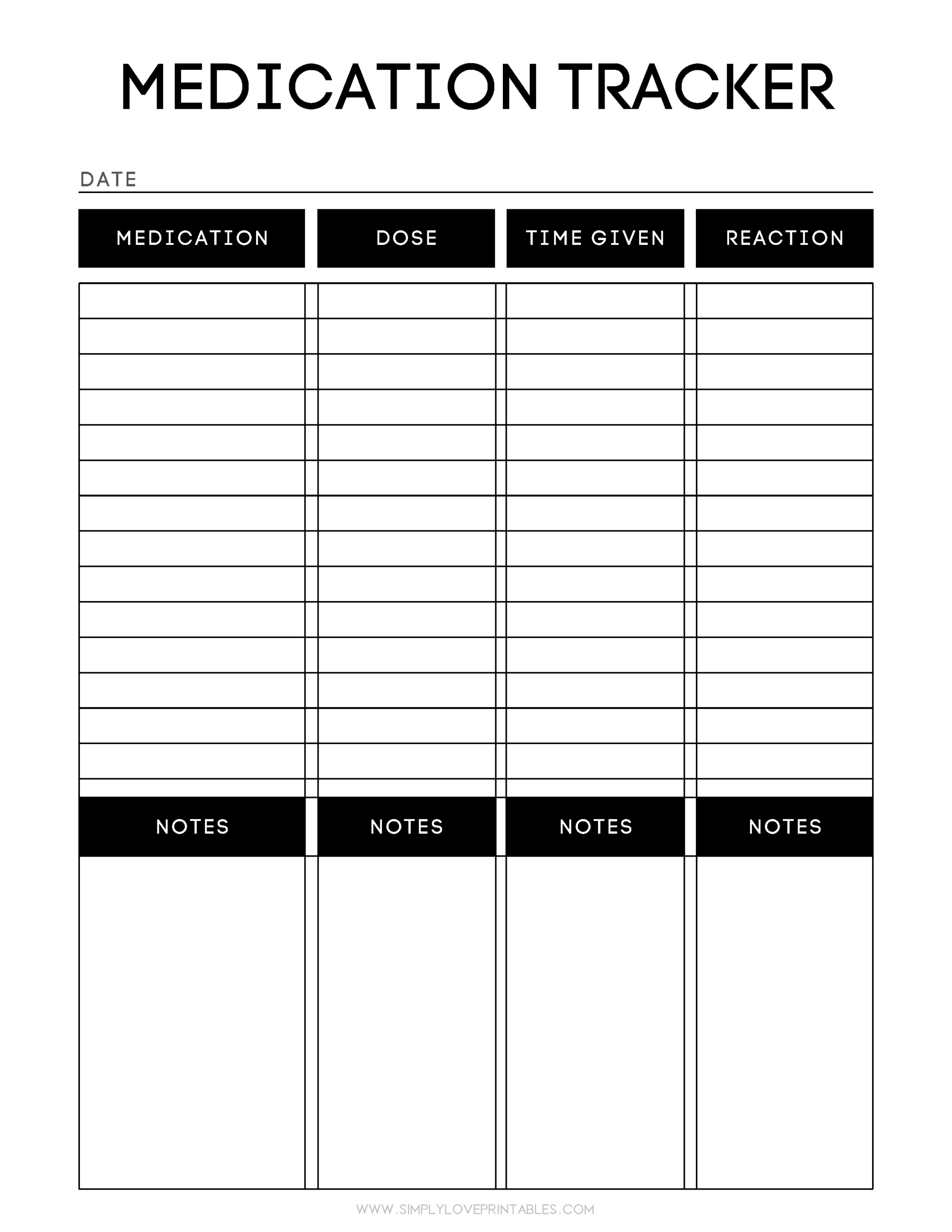 Free Printable Medication Trackers Simply Love Printables