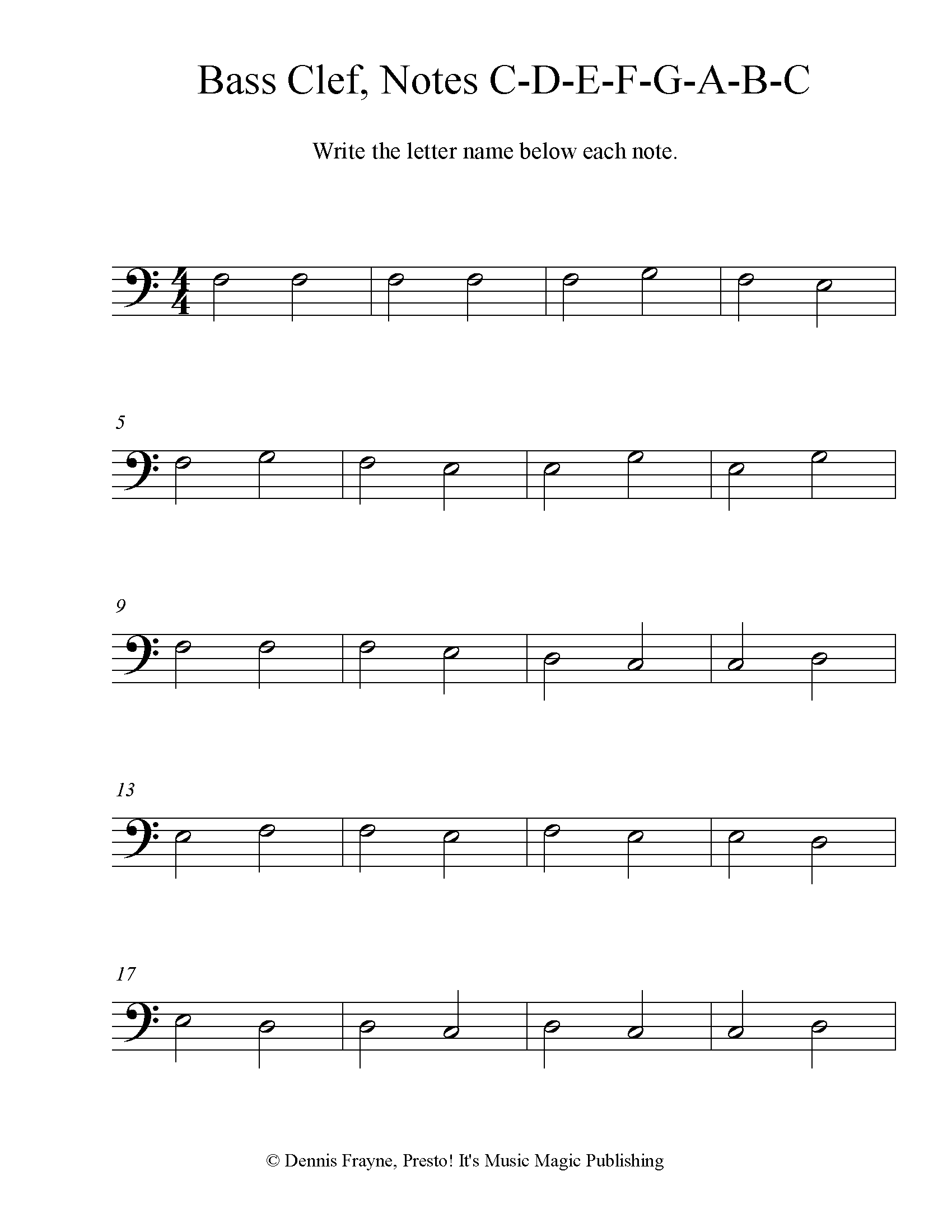 FREE Printable Music Note Naming Worksheets Presto It s Music Magic Publishing