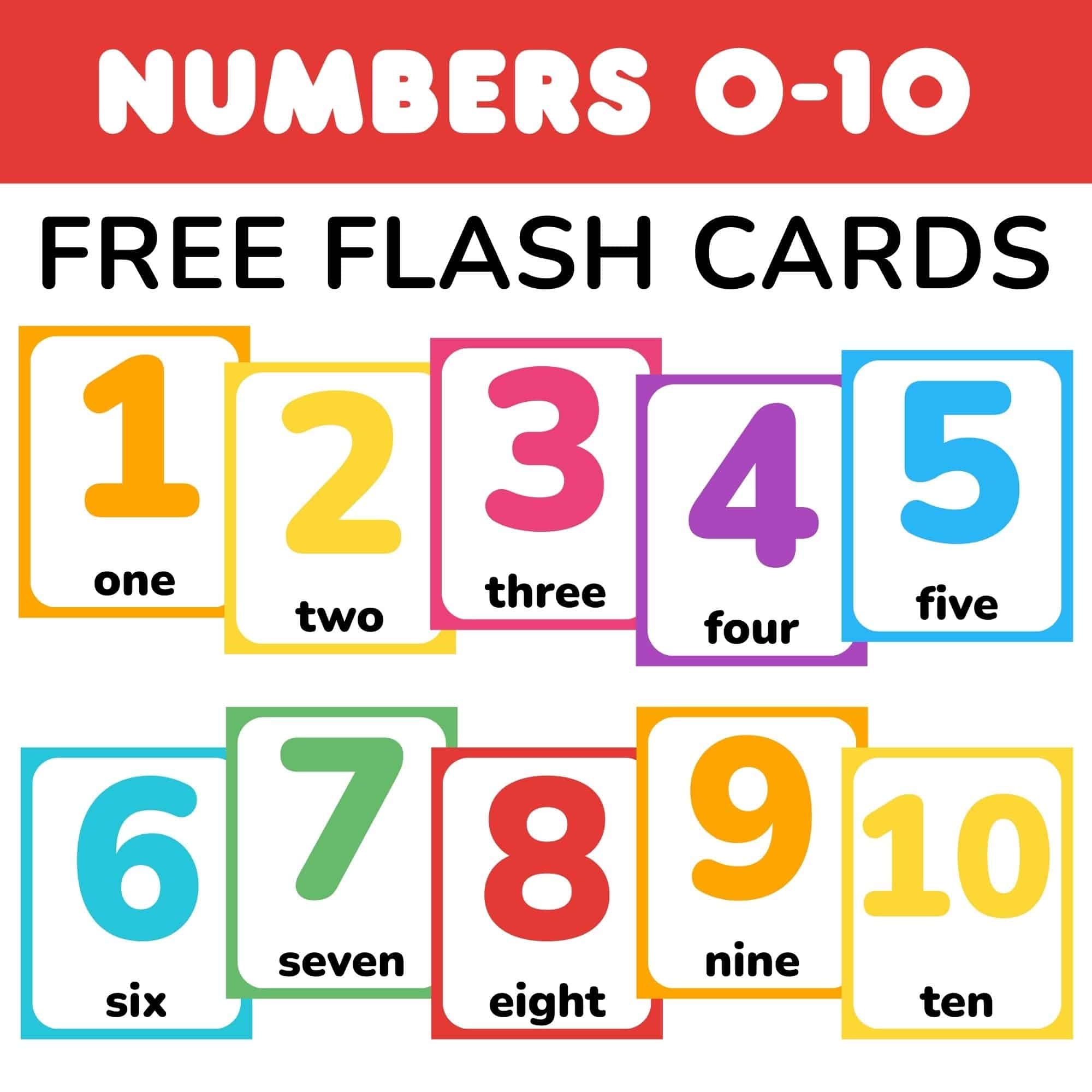 Free Printable Number Flashcards 0 10 With Words