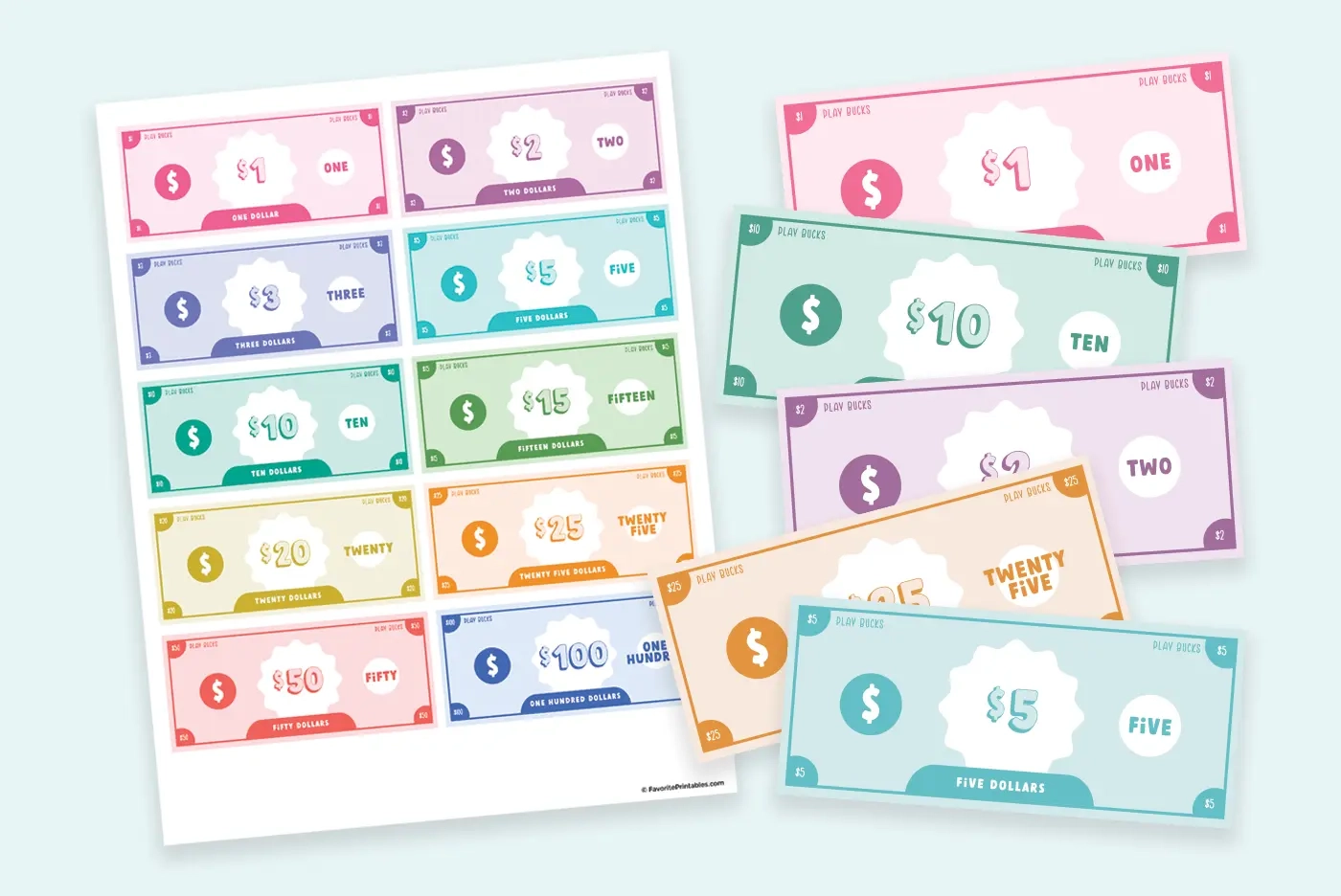 Free Printable Play Money For Kids Favorite Printables