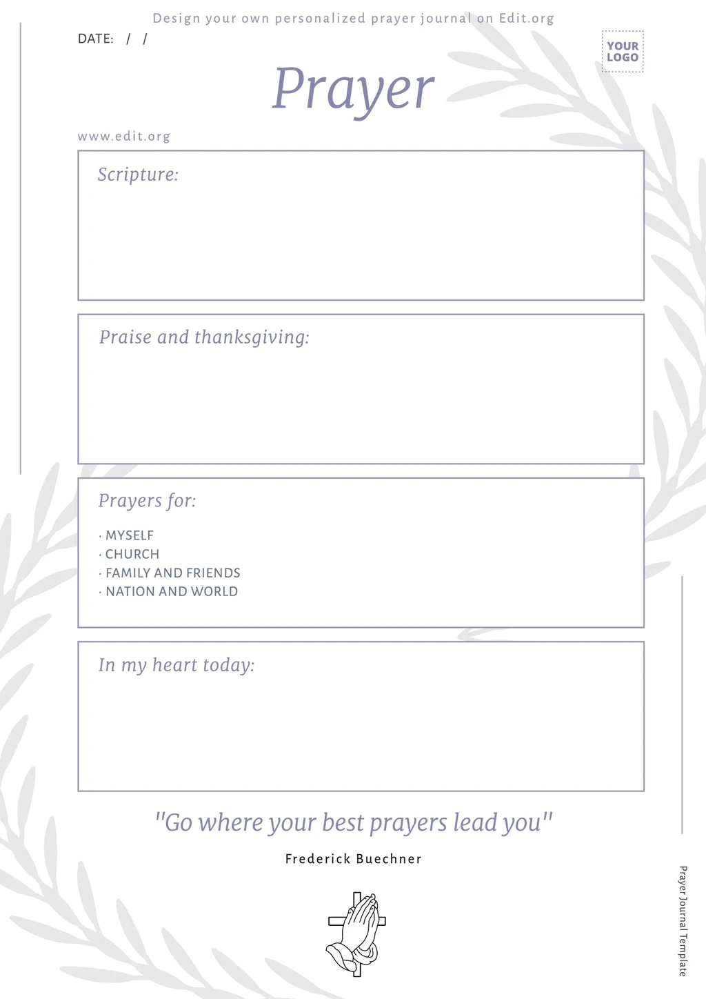 Free Printable Prayer Journal Templates