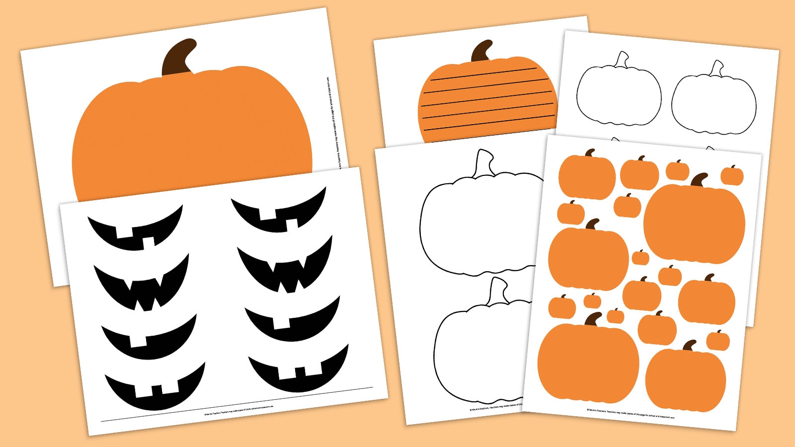 Free Printable Pumpkin Template Bundle For Fall Free Printable Pumpkin Template Bundle For Fall