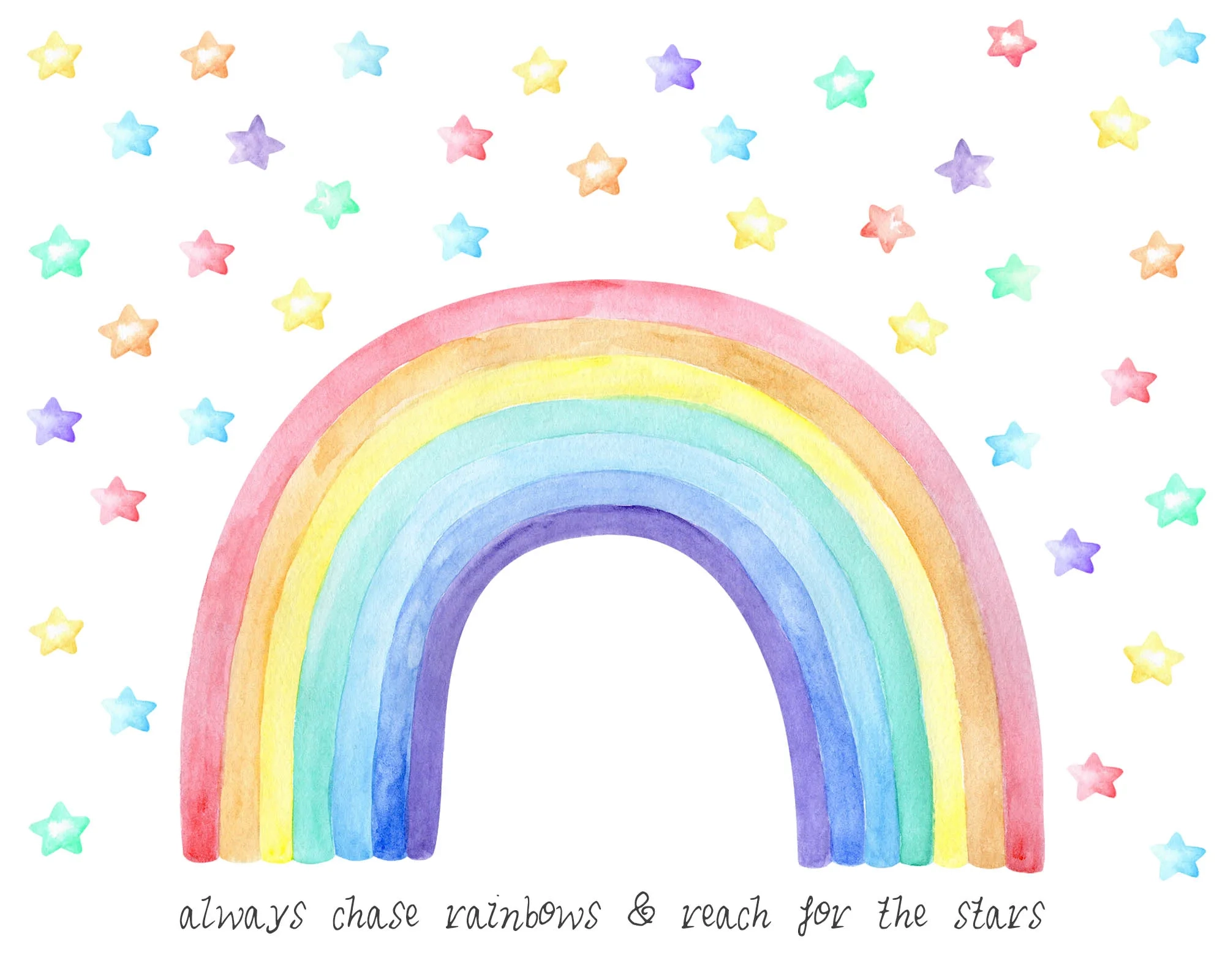 Free Printable Rainbow Wall Art The Cottage Market