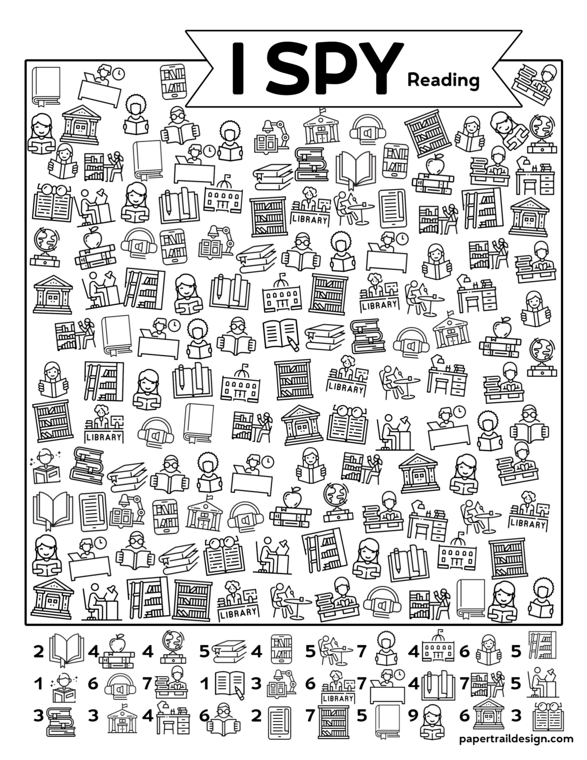 Free Printable Reading I Spy Activity Paper Trail Design