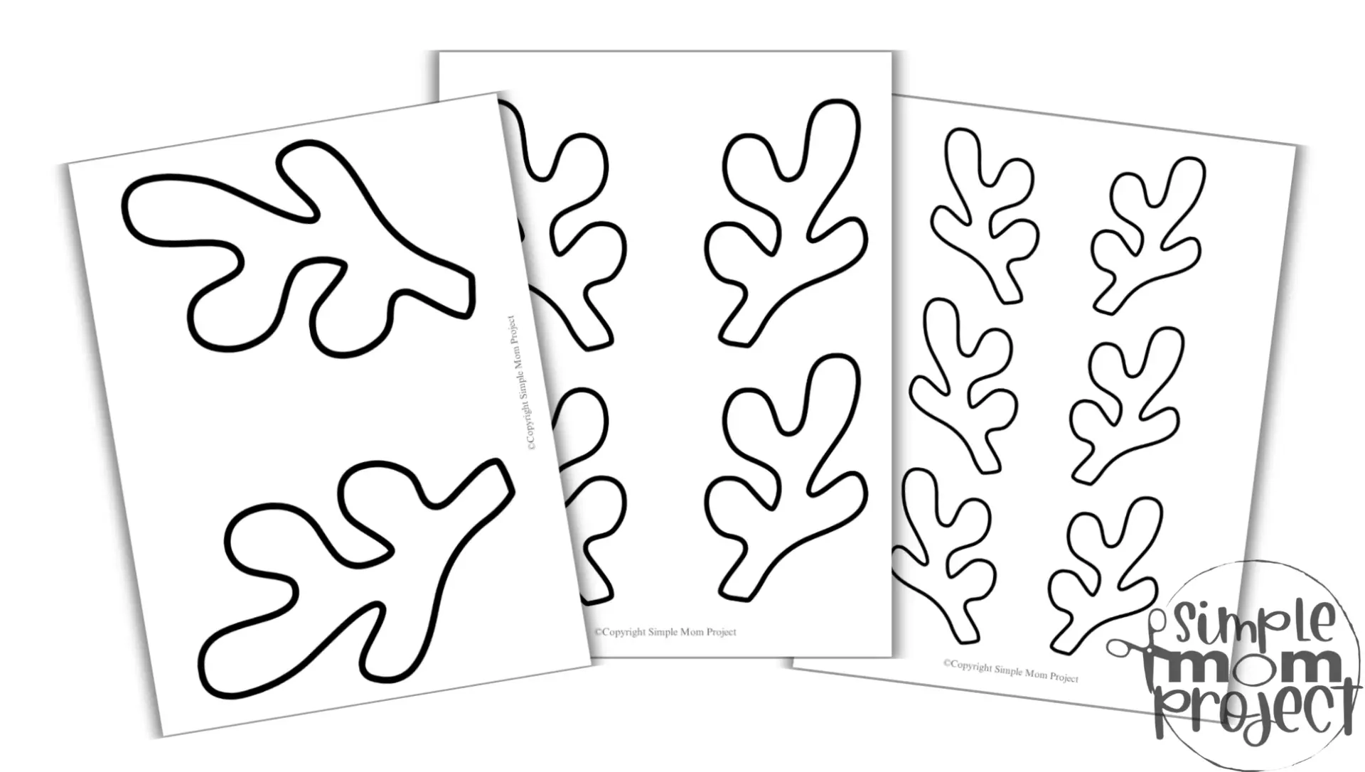 Free Printable Reindeer Antlers Template Easy Cut Out Craft For Kids Simple Mom Project