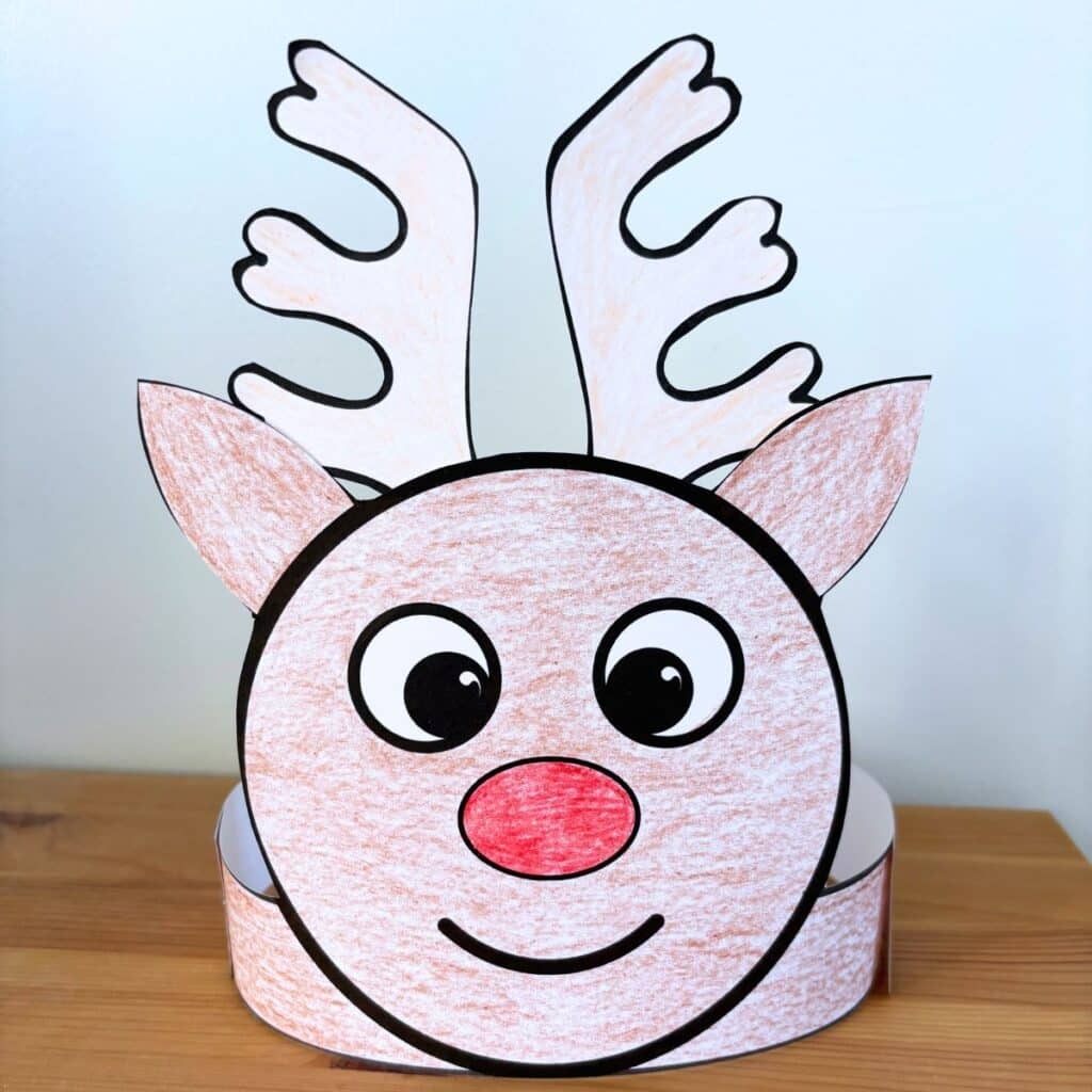 Free Printable Reindeer Headband Craft For Christmas Simply Full Of Delight