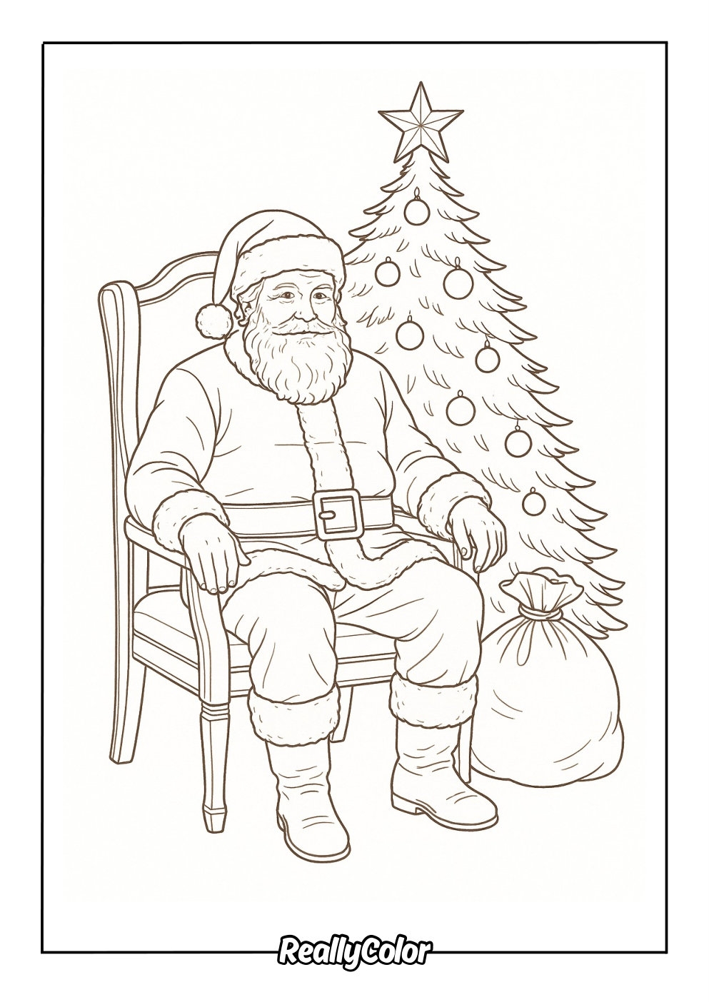 Free Printable Santa Coloring Pages