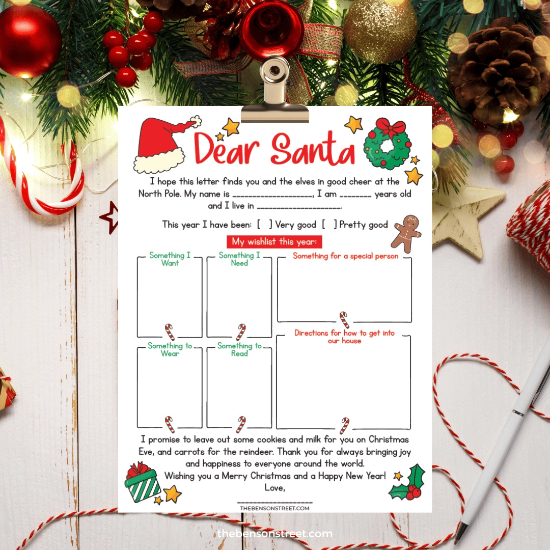 Free Printable Santa Letter Form With Envelope Template Free Printable Santa Letter Form With Envelope Template