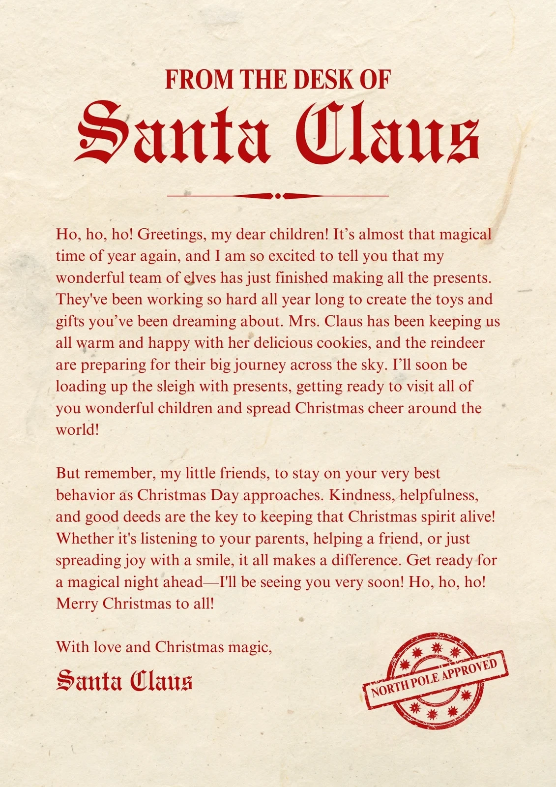 Free Printable Santa Letter Templates You Can Customize Canva