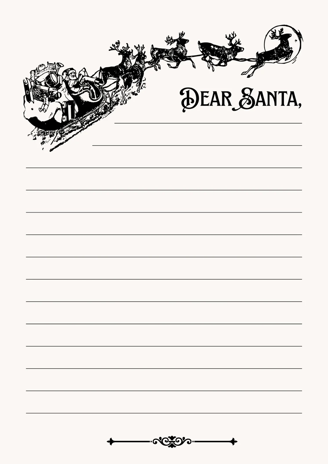 Free Printable Santa Letter Templates You Can Customize Canva