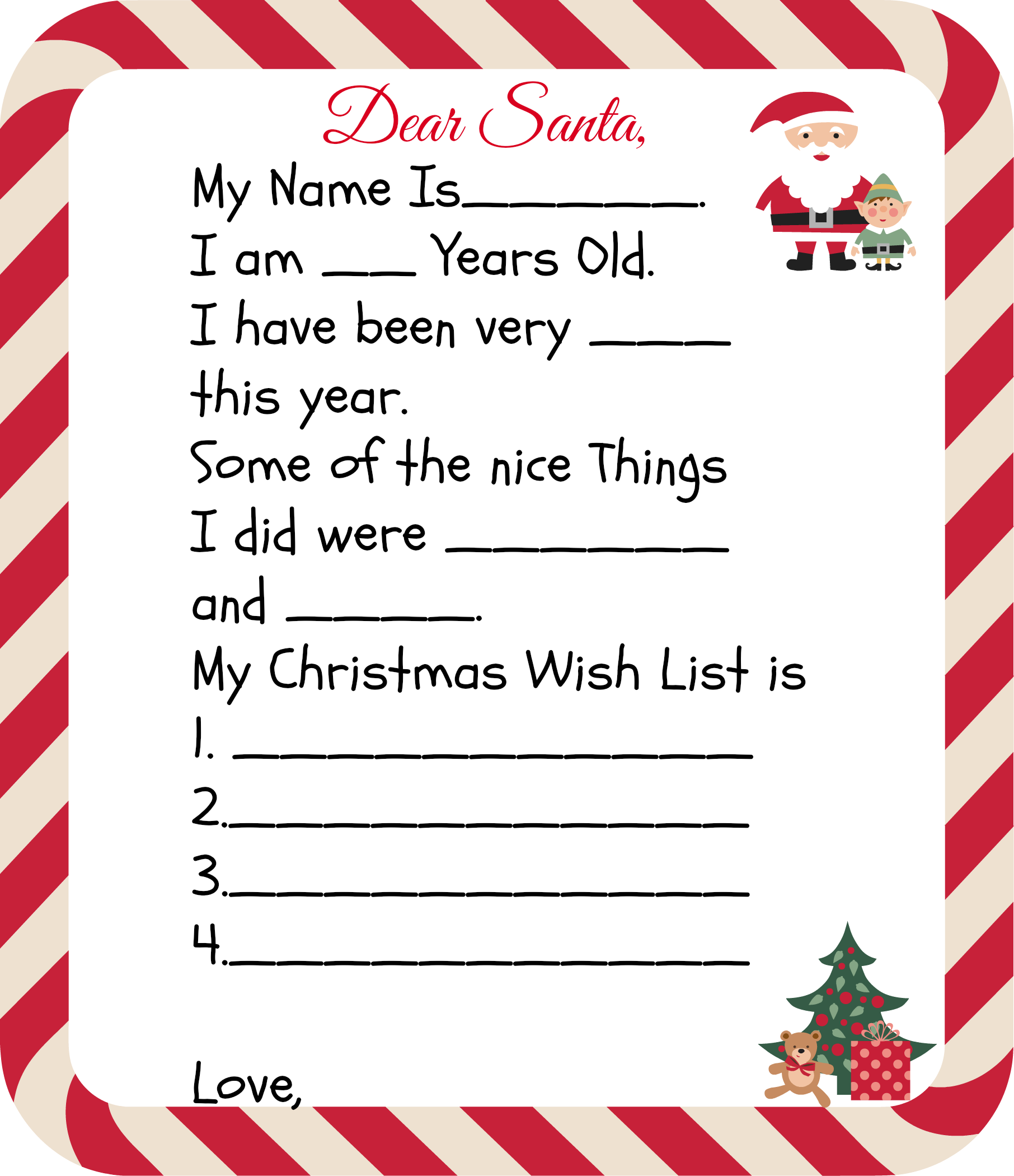 Free Printable Santa Letters For Kids Free Printable Santa Letters For Kids