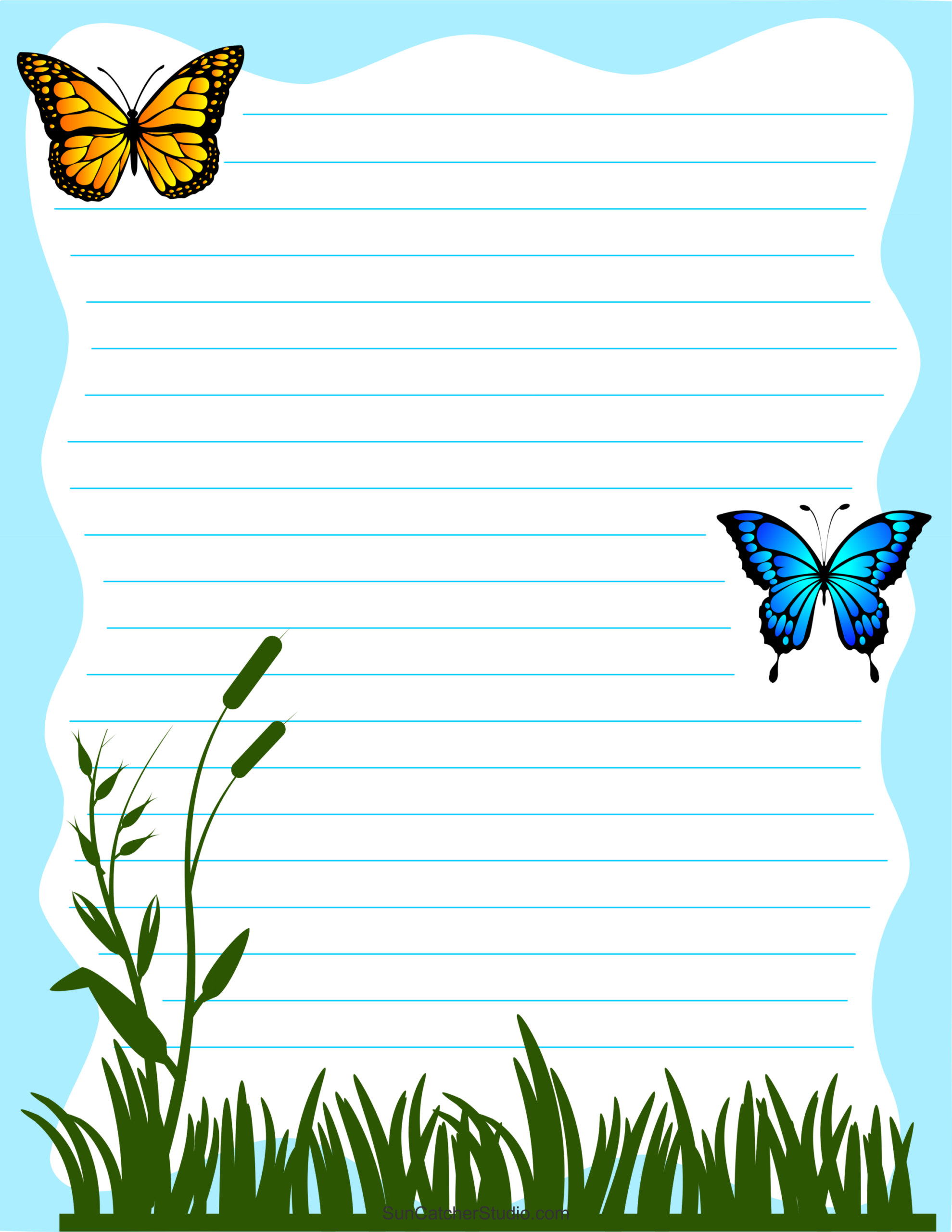 Free Printable Stationery And Lined Letter Writing Paper Free Printables Lettering SVG Files Tools Apps