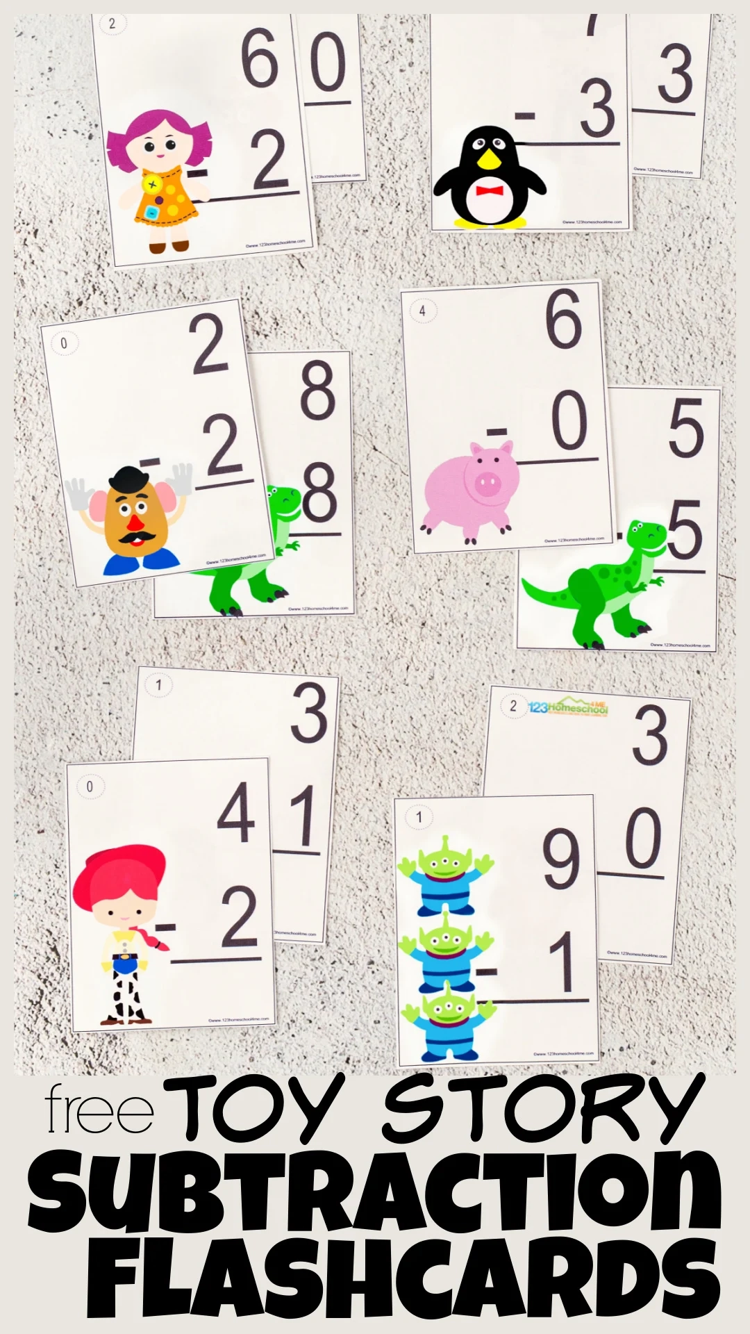 FREE Printable Toy Story Subtraction Flashcards Plus FUN Math Activities