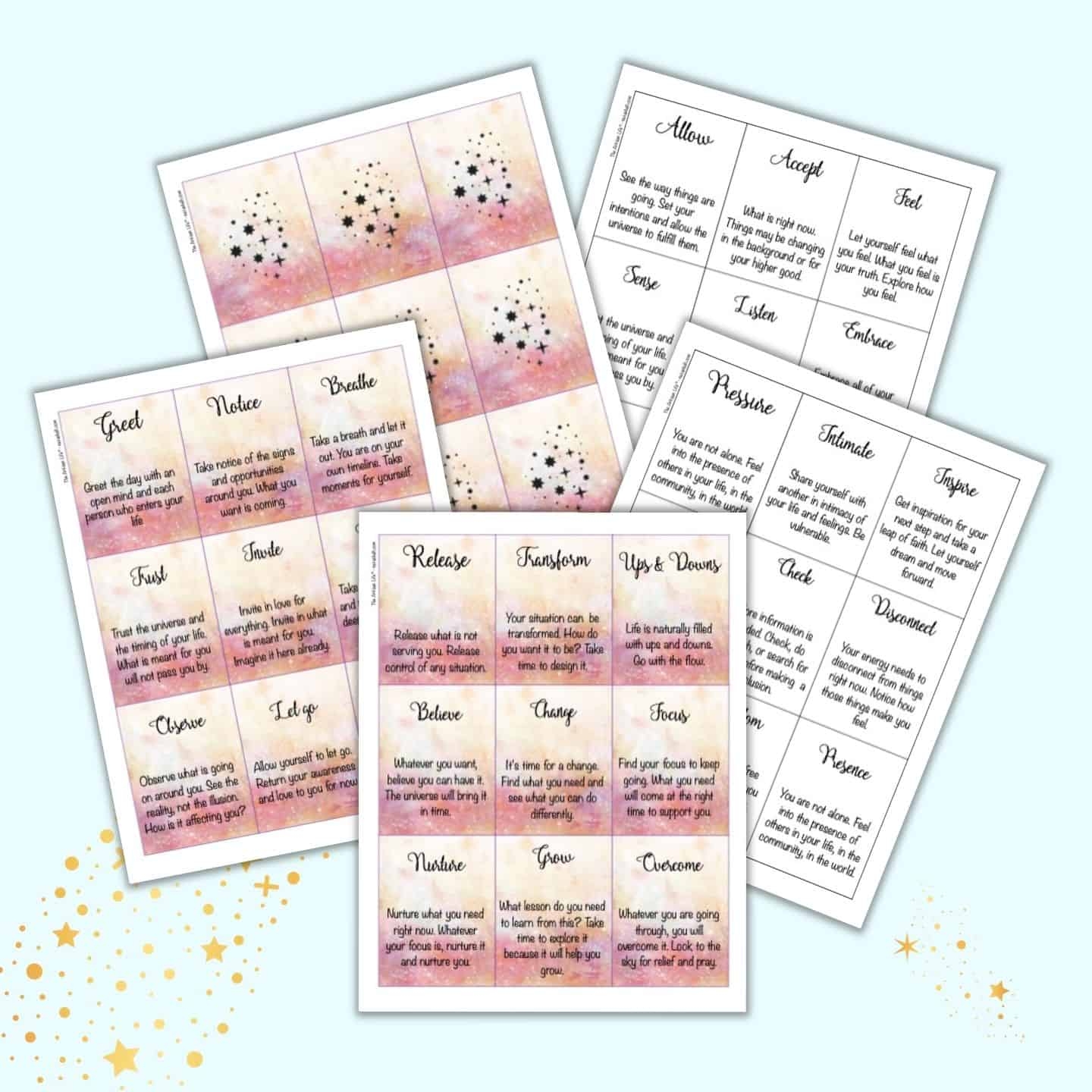 Free Printable Word Of The Day Oracle Cards The Artisan Life Worksheets Library