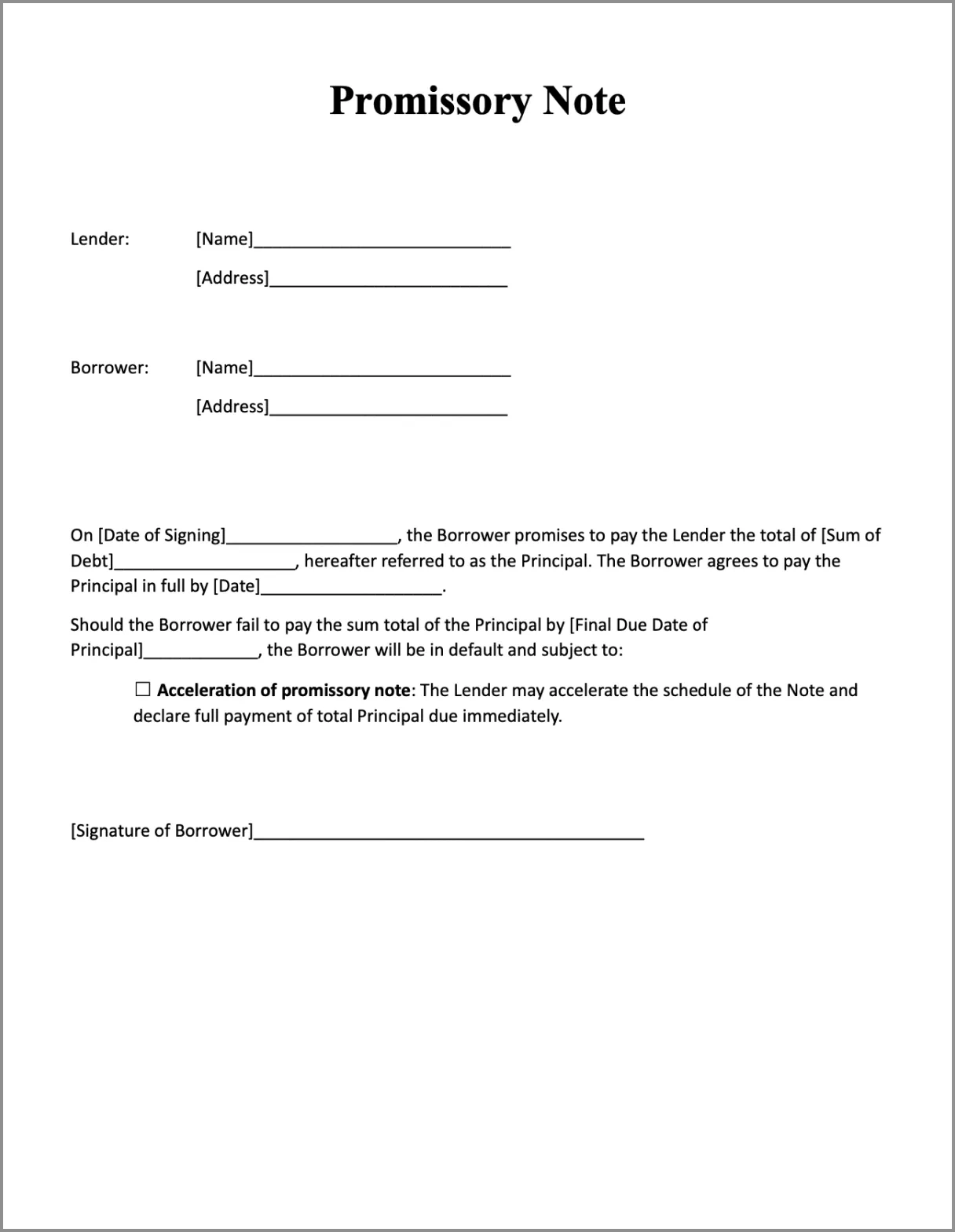 Free Promissory Note Template Download Sign Signeasy Signeasy