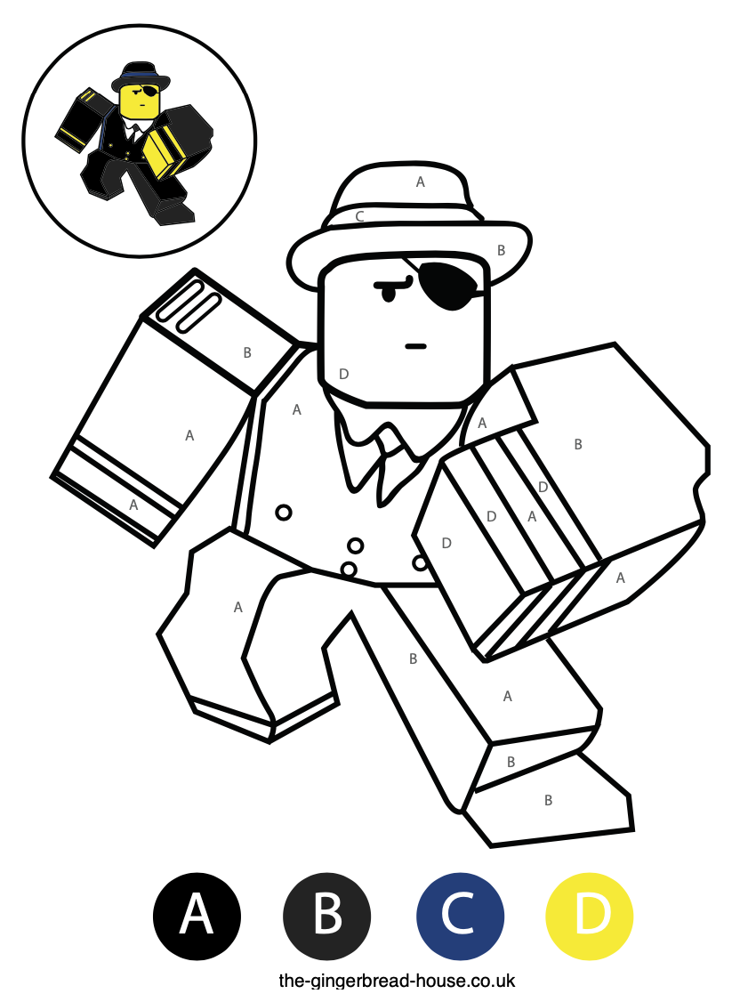 Free Roblox Colouring Sheets For Kids The gingerbread house co uk