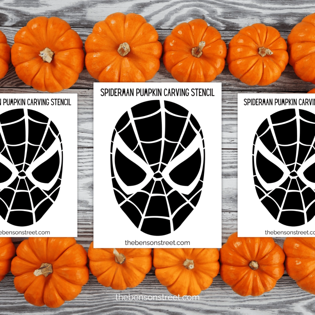 Free Spiderman Pumpkin Stencil Printable For Pumpkin Carving The Benson Street