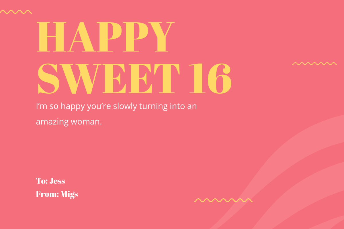 Free Sweet 16 Birthday Card Templates Editable And Printable