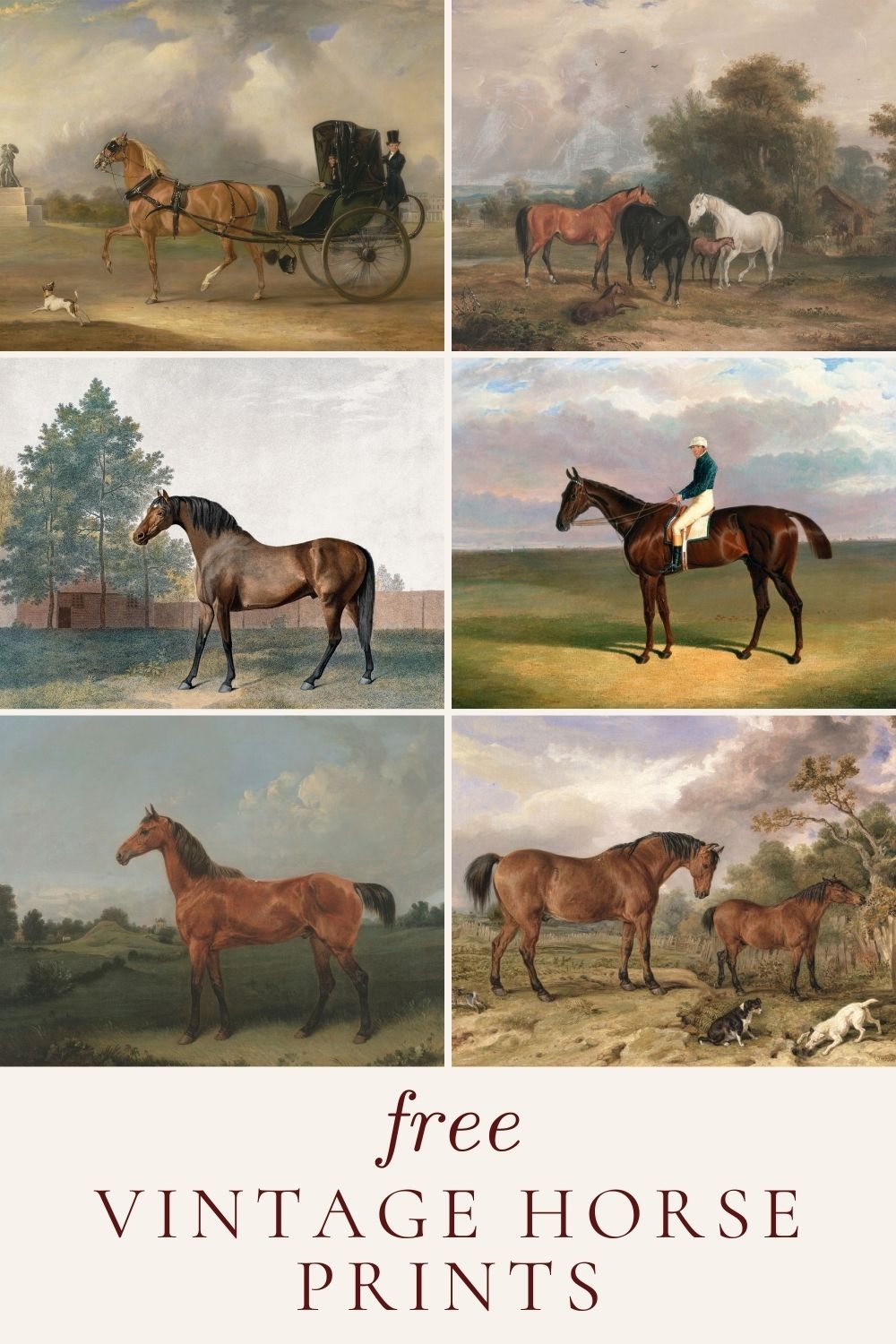 Free Vintage Horse Prints Amelia Lawrence Style