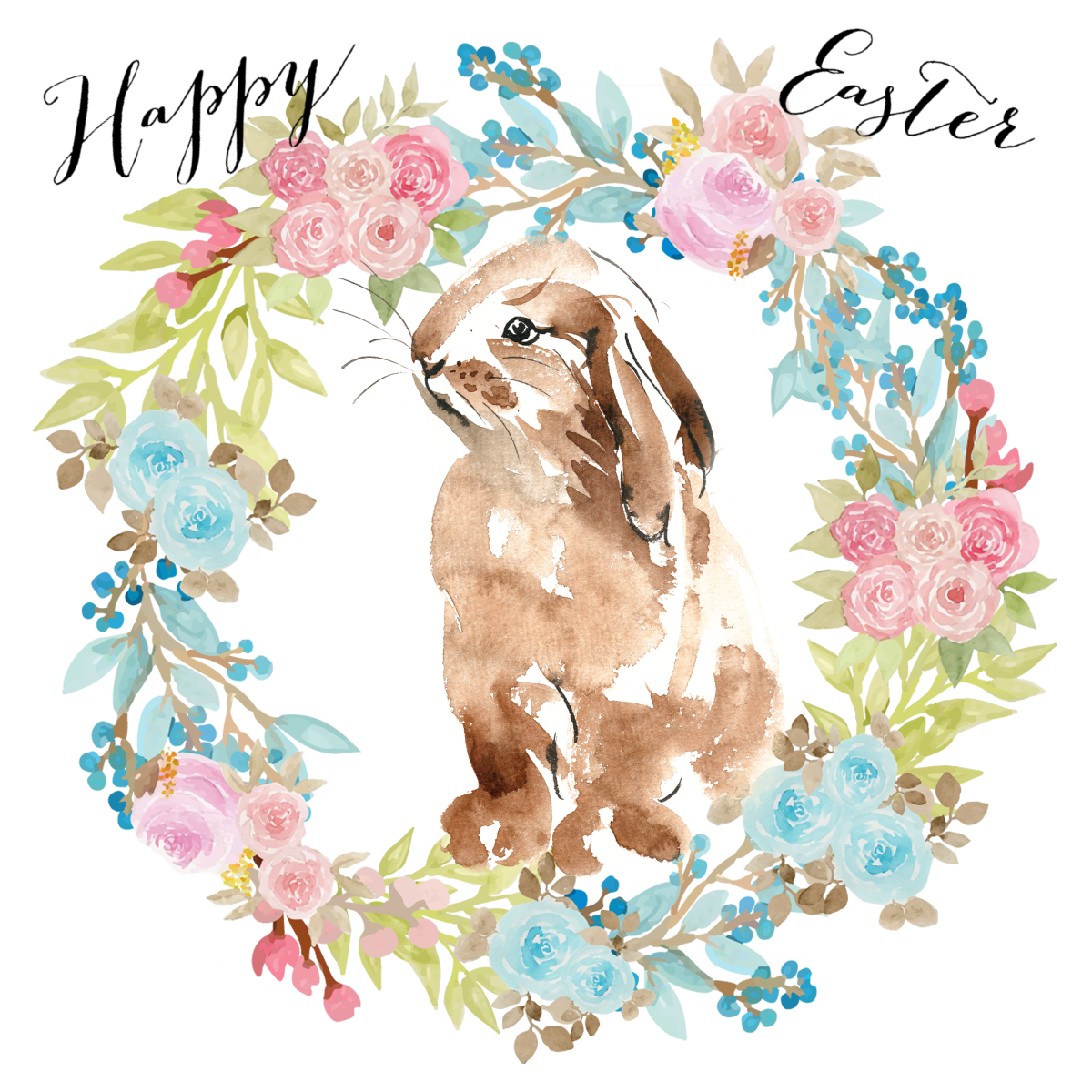 Free Watercolor Easter Printable 2 Bees In A Pod