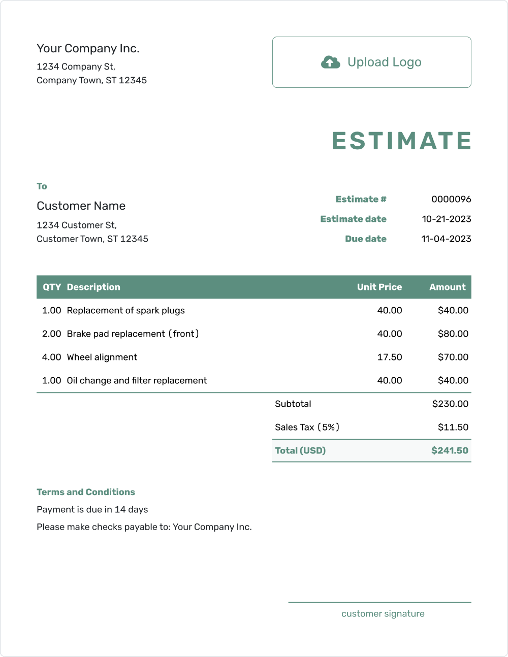 Free Word Estimate Template Docelf