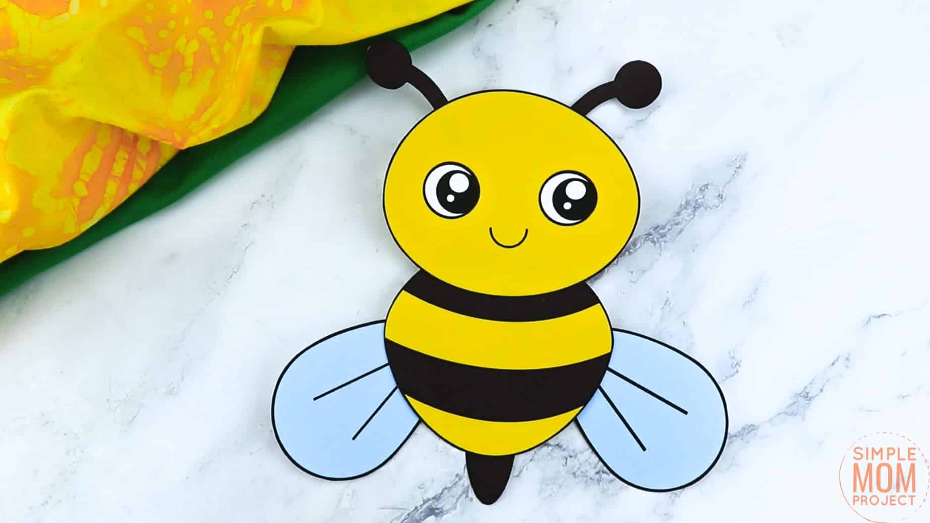 Fun Bumble Bee Craft For Kids Free Printable Cut And Paste Template Simple Mom Project