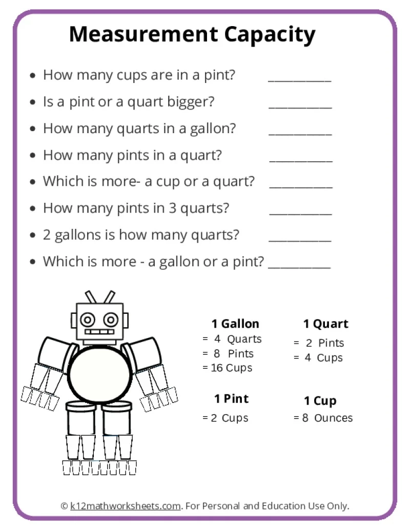 Gallon Man Printable Chart And Activities