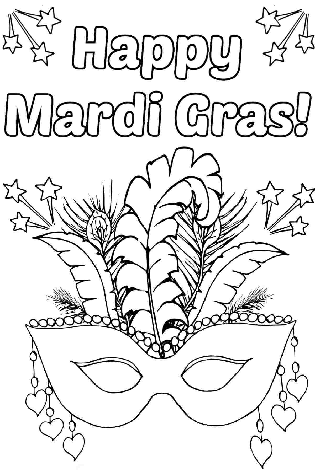 Get 10 Free Printable Mardi Gras Coloring Pages For All Ages