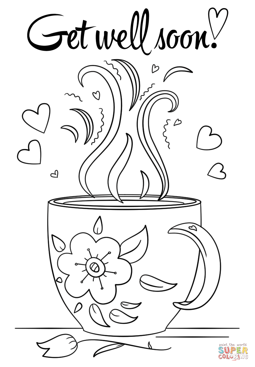 Get Well Soon 20 Free Printable Coloring Pages