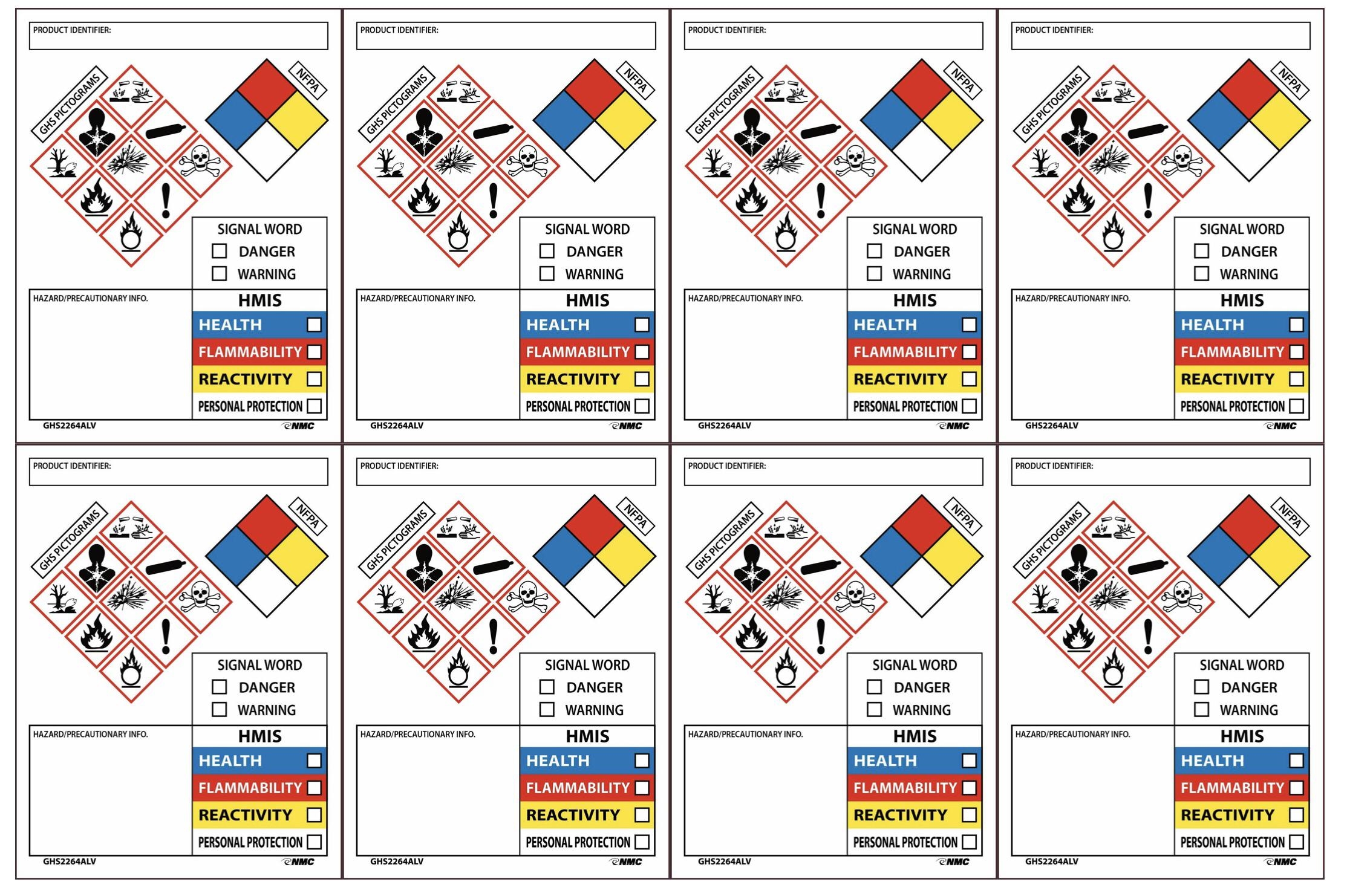 GHS Label Template free For Use R chemistry