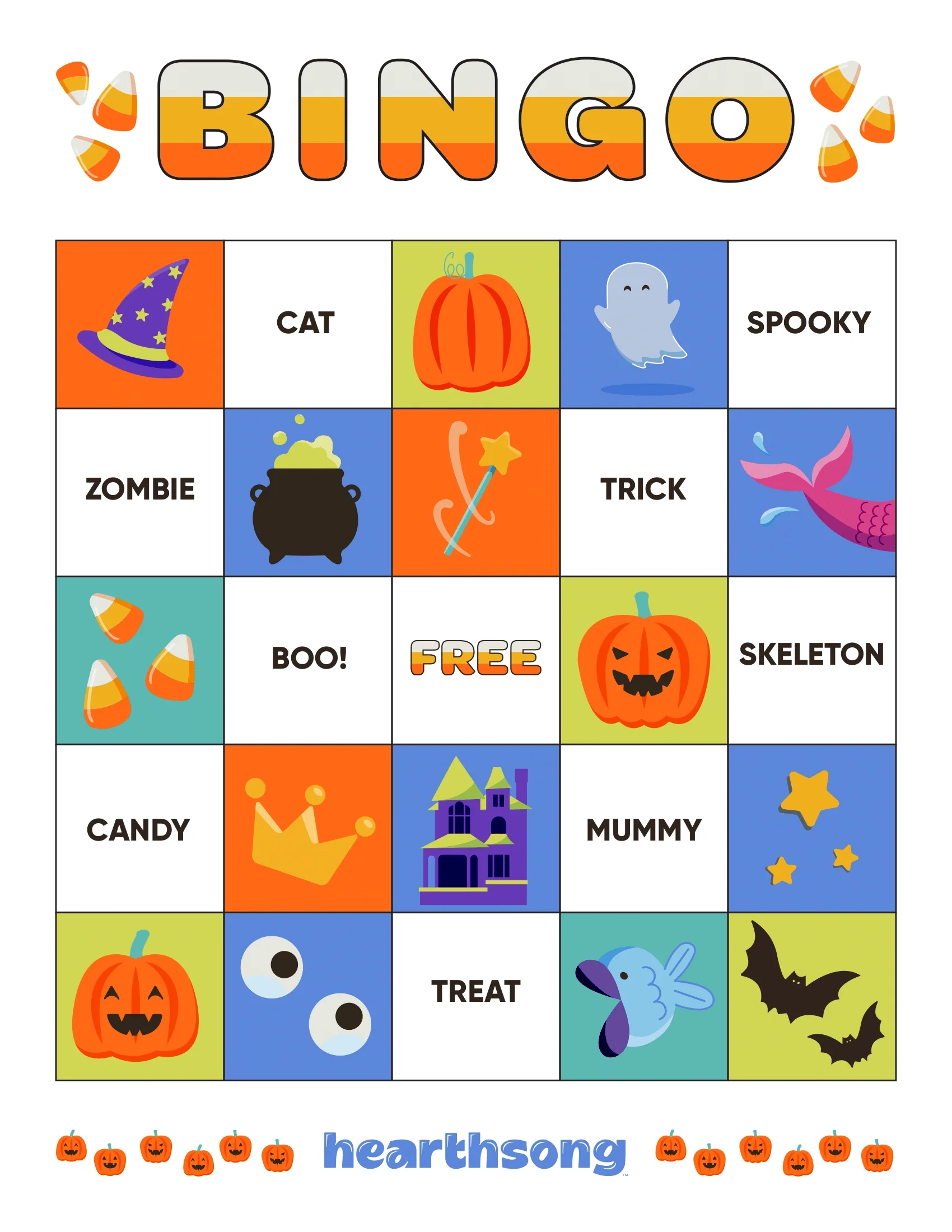 Halloween Bingo Printable Game For The Whole Family Hearthsong