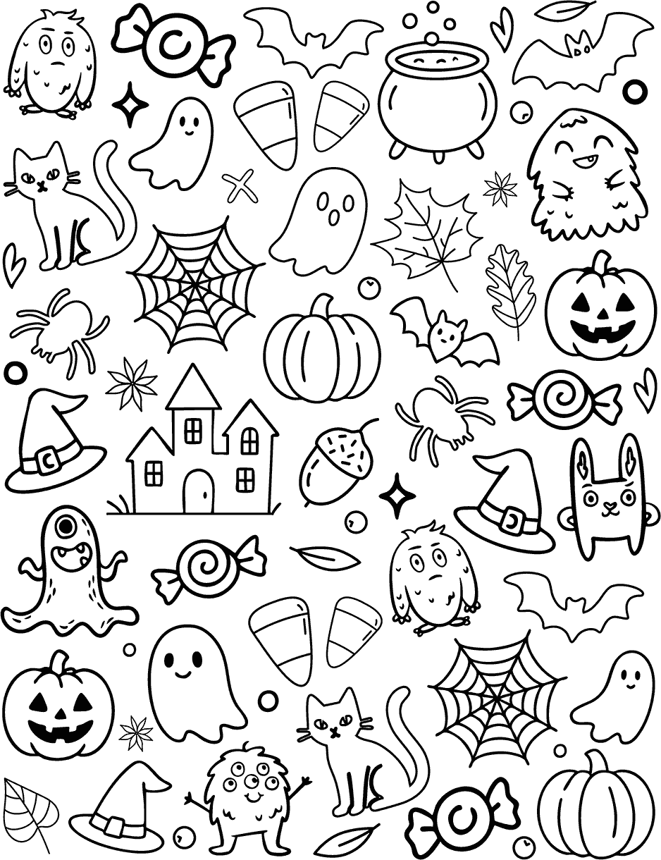 Halloween Kids Coloring Pages