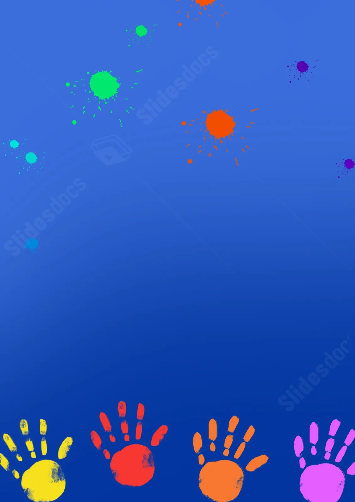 Handprint Page Border And Printable Background In Word Slidesdocs