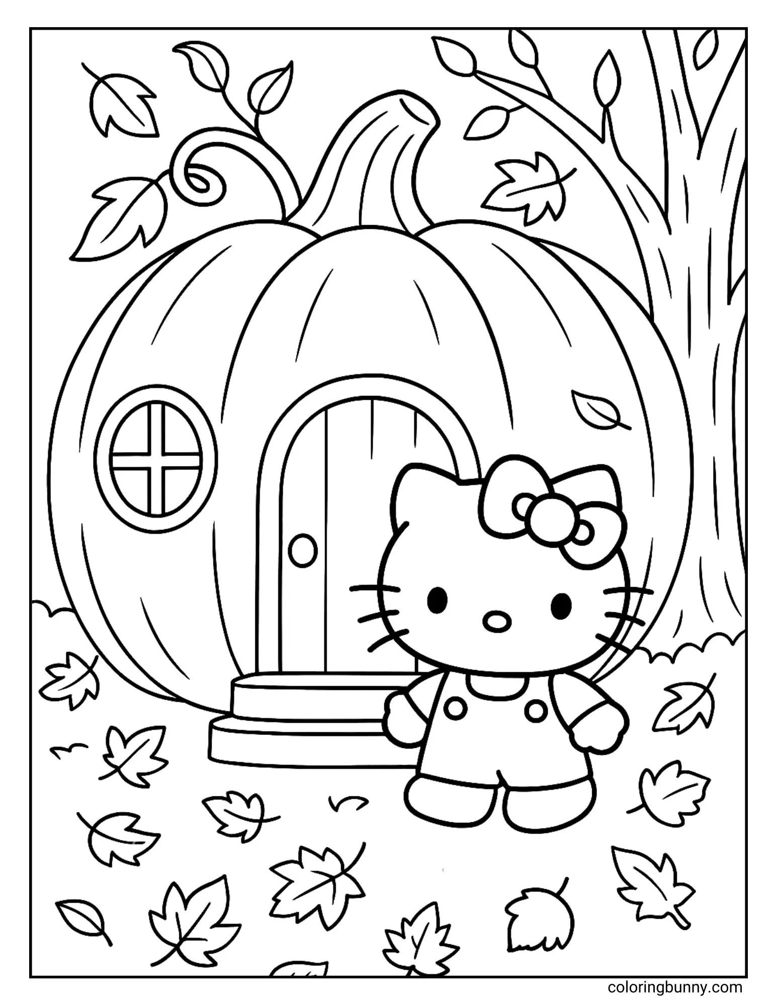 Hello Kitty Fall Coloring Pages 27 Free Printable PDFs 