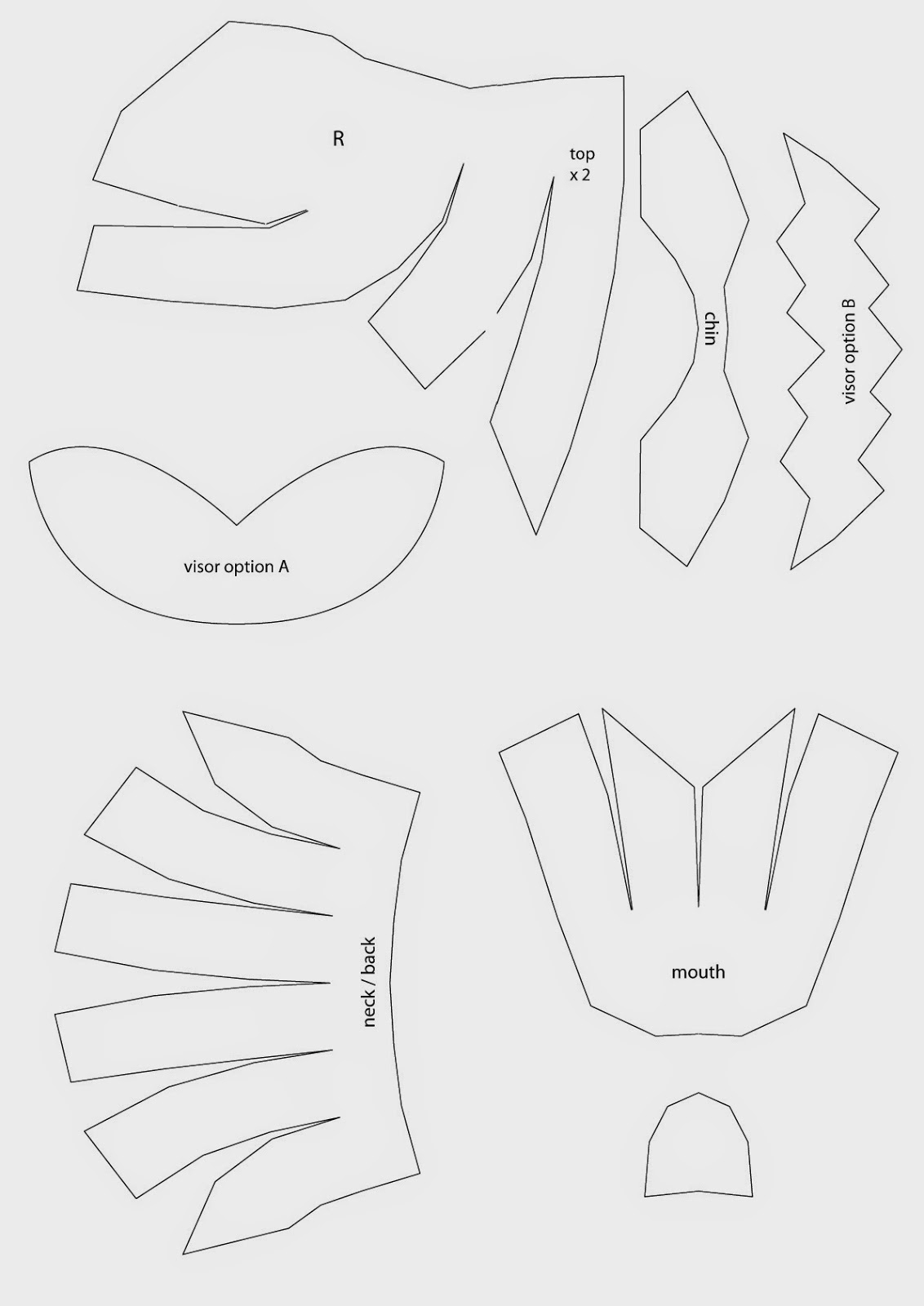 Helmet Template Free Printable