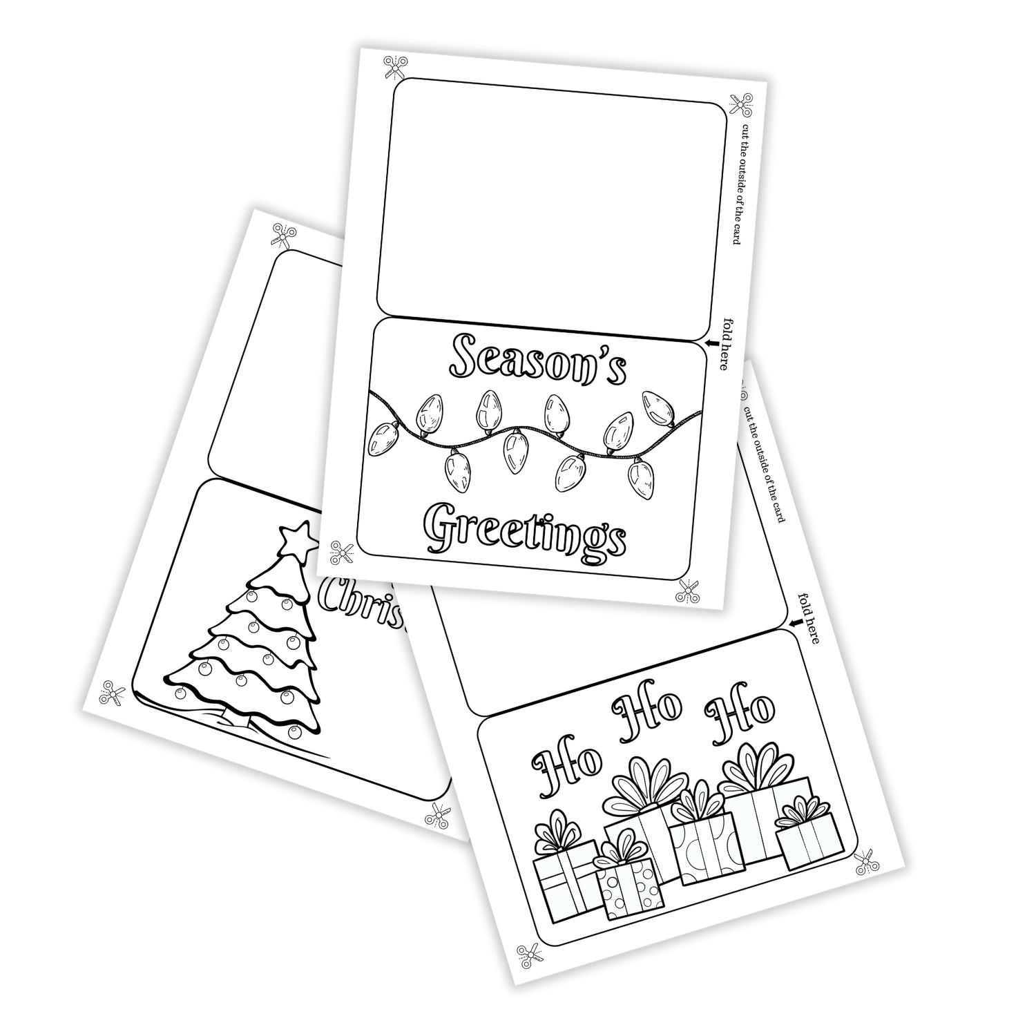 Holiday Fun For Kids Free Printable Christmas Cards To Color