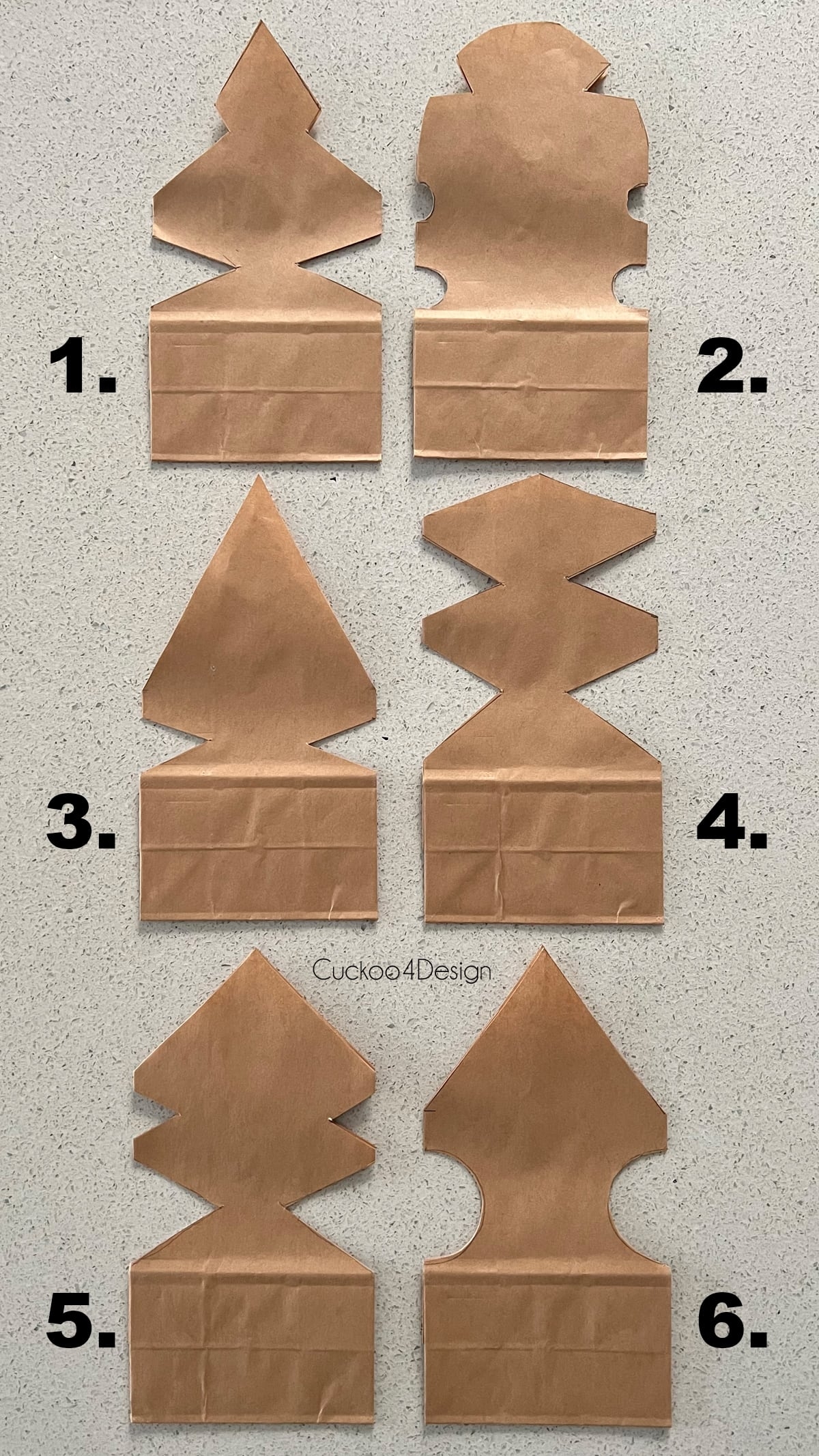 How To Make 3D Paper Bag Snowflakes Using Lunch Bags Cuckoo4Design