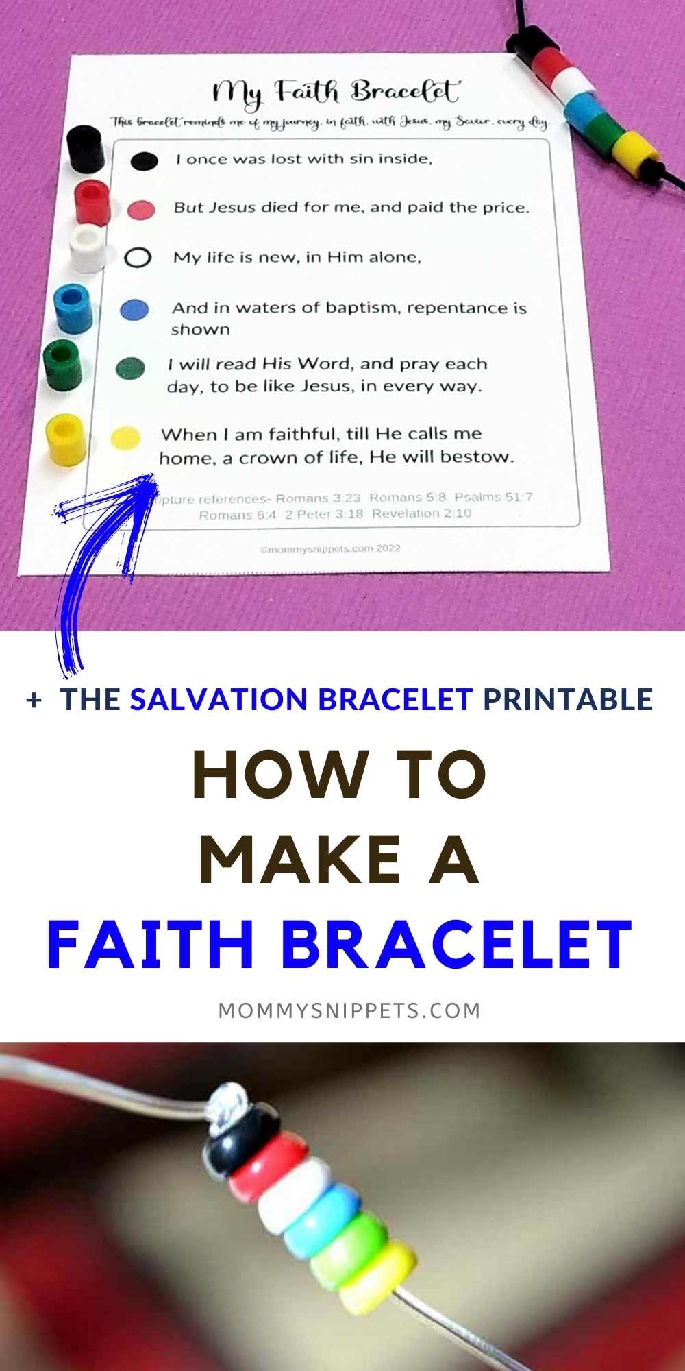 How To Make Faith Bracelets A Salvation Bracelet Printable 