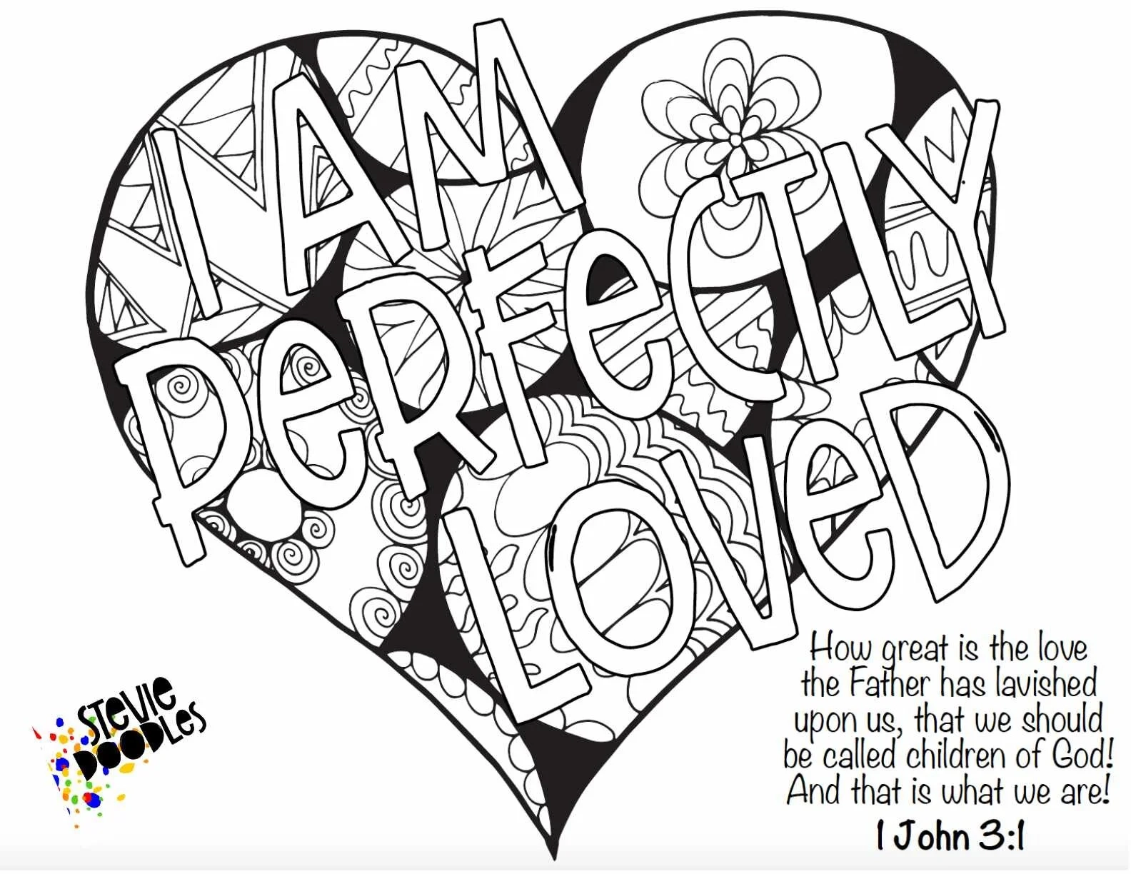 Identity In Christ Coloring Pages Stevie Doodles
