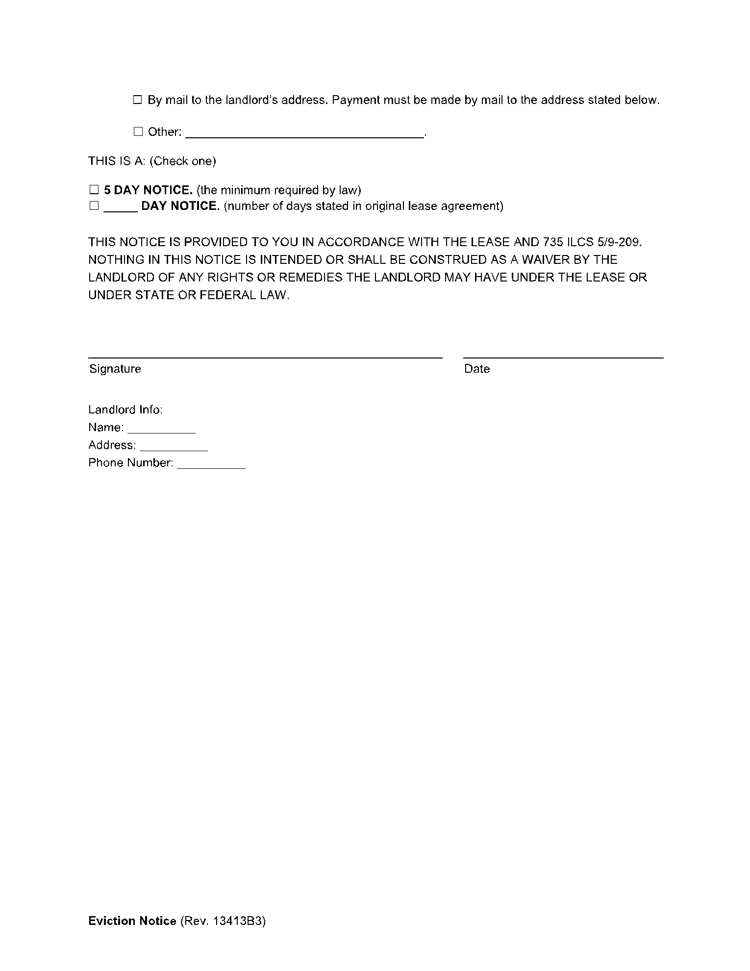 Illinois 5 Day Notice To Pay Or Quit Form 100 Free CocoSign