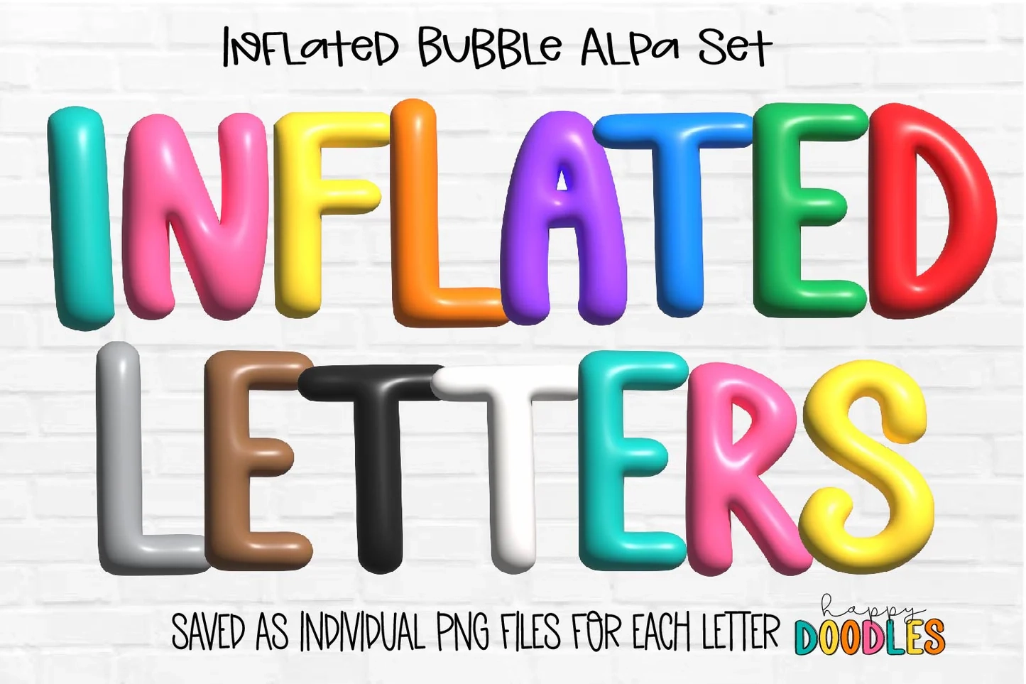 Inflated Bubble Letters Alpha Set Hand Drawn Commercial Use Clipart Happy Doodles Designs Inflated Bubble Letters Alpha Set Hand Drawn Commercial Use Clipart Happy Doodles Designs