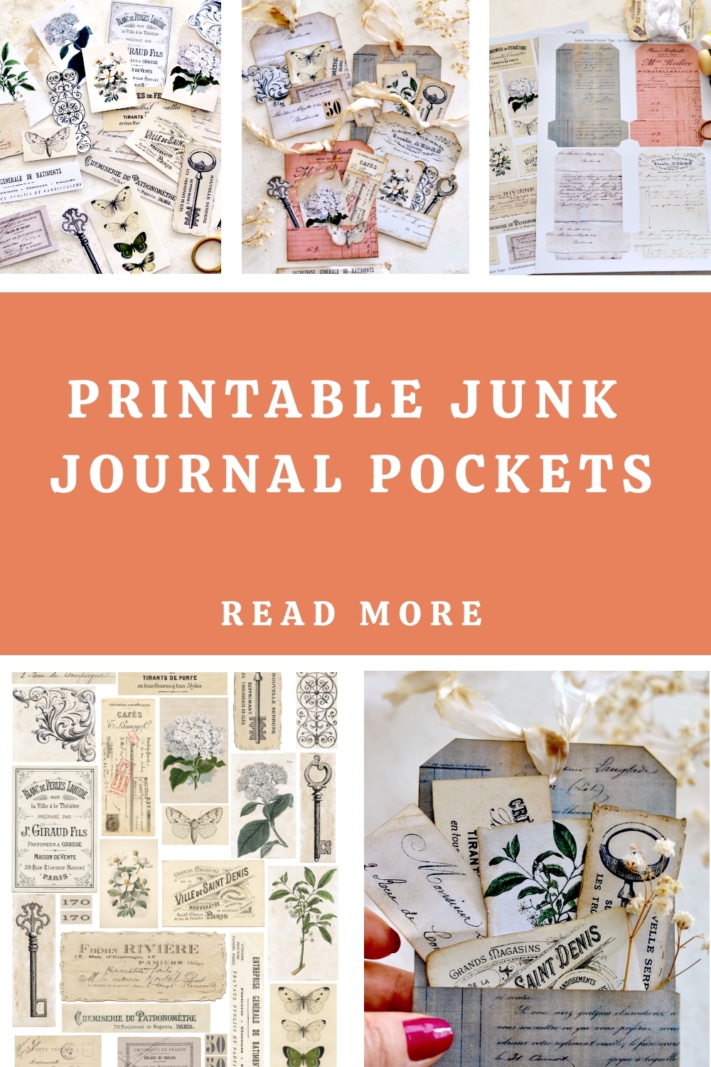 Junk Journal Pockets Free Printables 